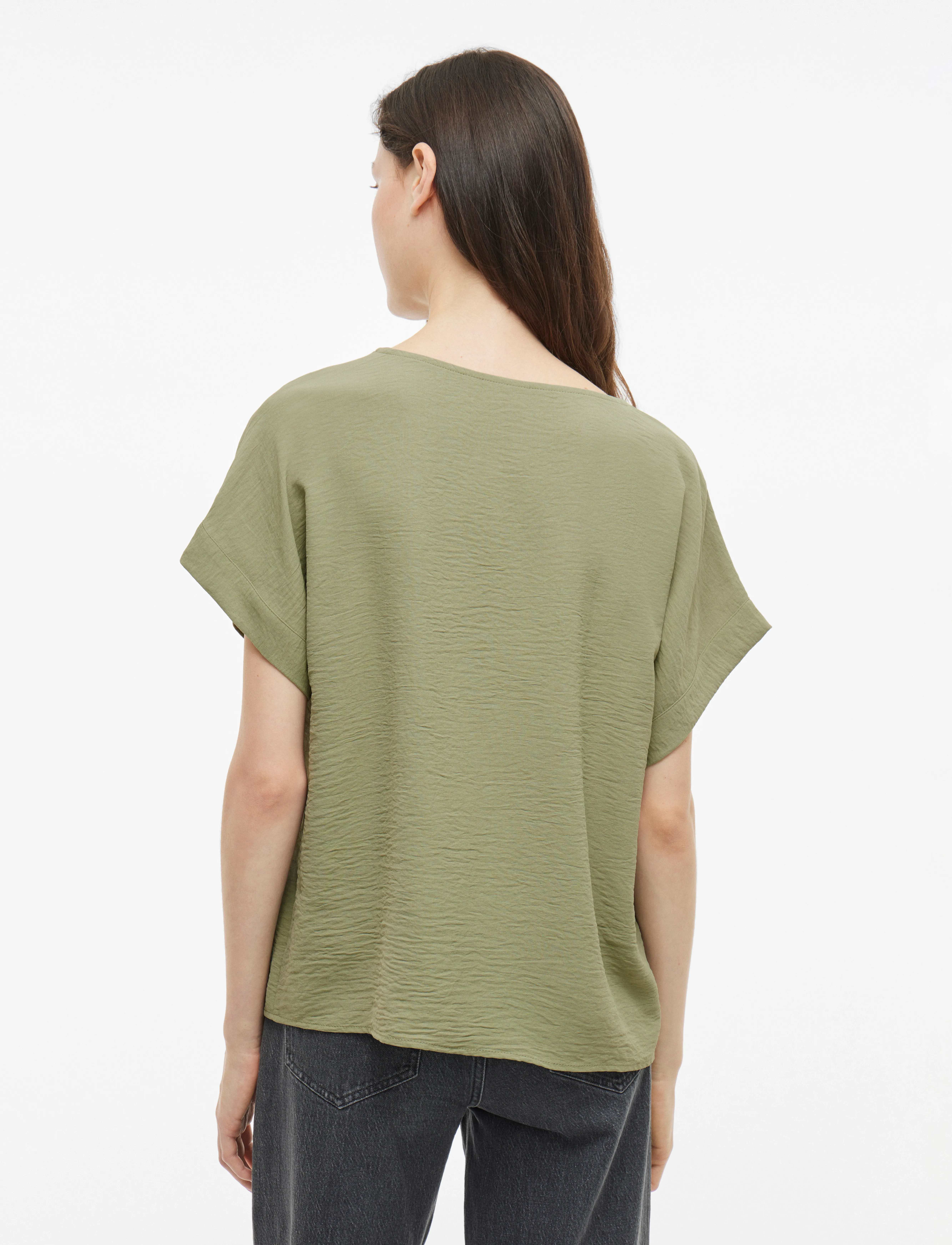 Vila - VIJOSA S/S TOP - NOOS - t-krekli - oil green - 3
