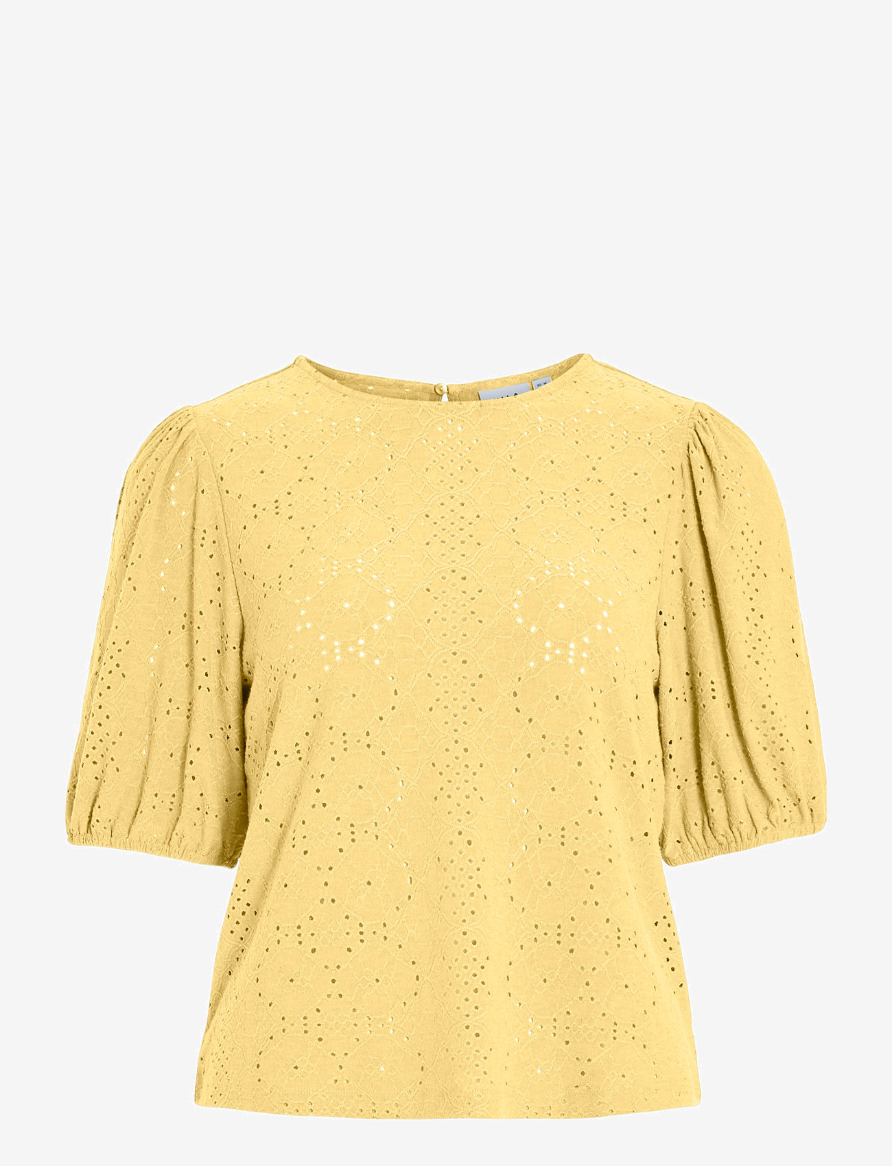 Vila - VIKALLY O-NECK 2/4 TOP - NOOS - kurzämlige blusen - pale banana - 0