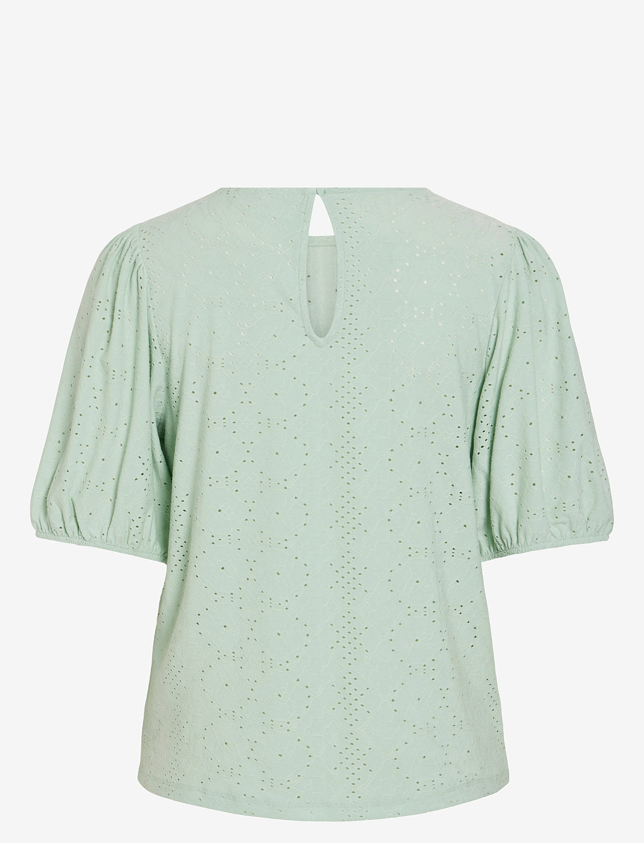 Vila - VIKALLY O-NECK 2/4 TOP - NOOS - kortärmade blusar - silt green - 2
