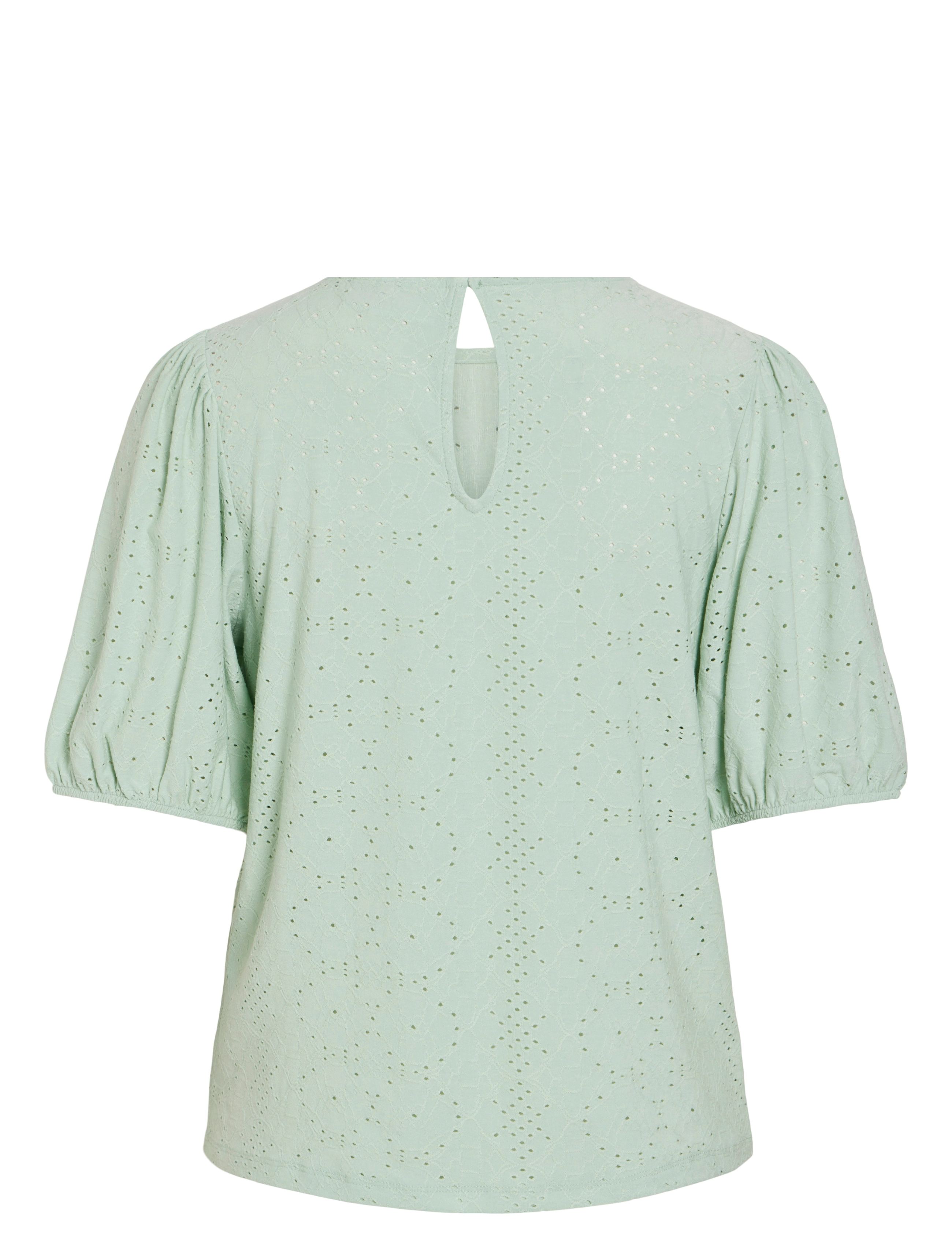 Vila - VIKALLY O-NECK 2/4 TOP - NOOS - kortærmede bluser - silt green - 2