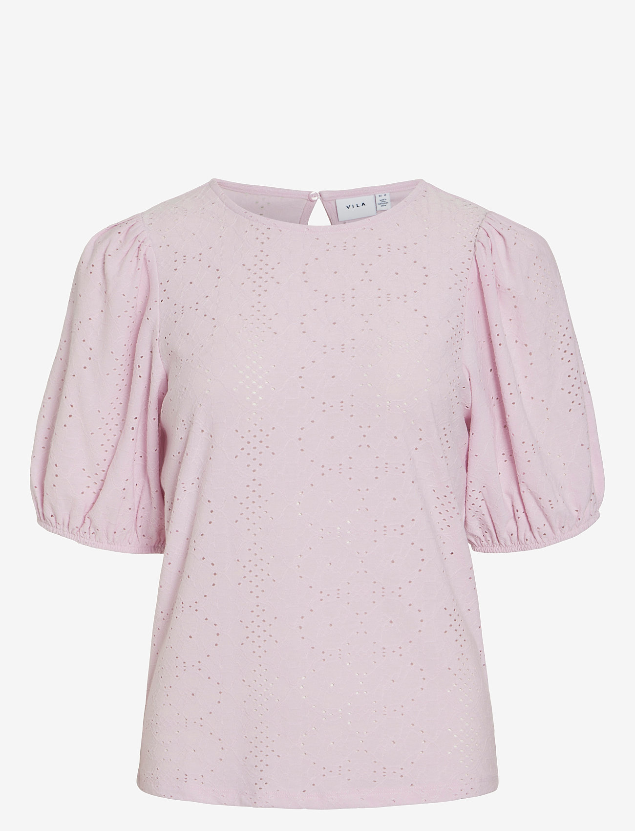 Vila - VIKALLY O-NECK 2/4 TOP - NOOS - kortærmede bluser - winsome orchid - 1