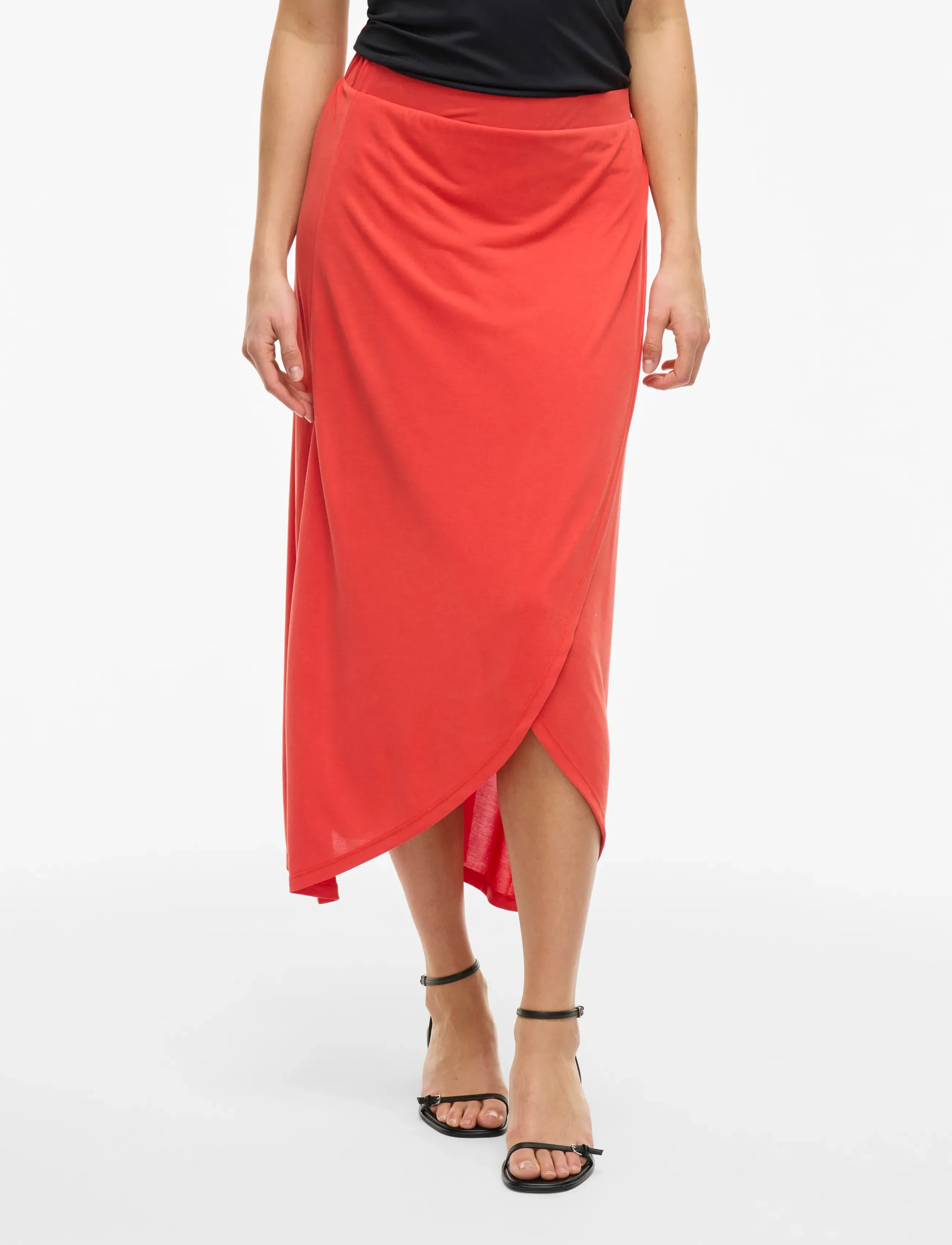 Vila VIMODALA HW WRAP SKIRT - NOOS - Maxi skirts - AURORA RED / red