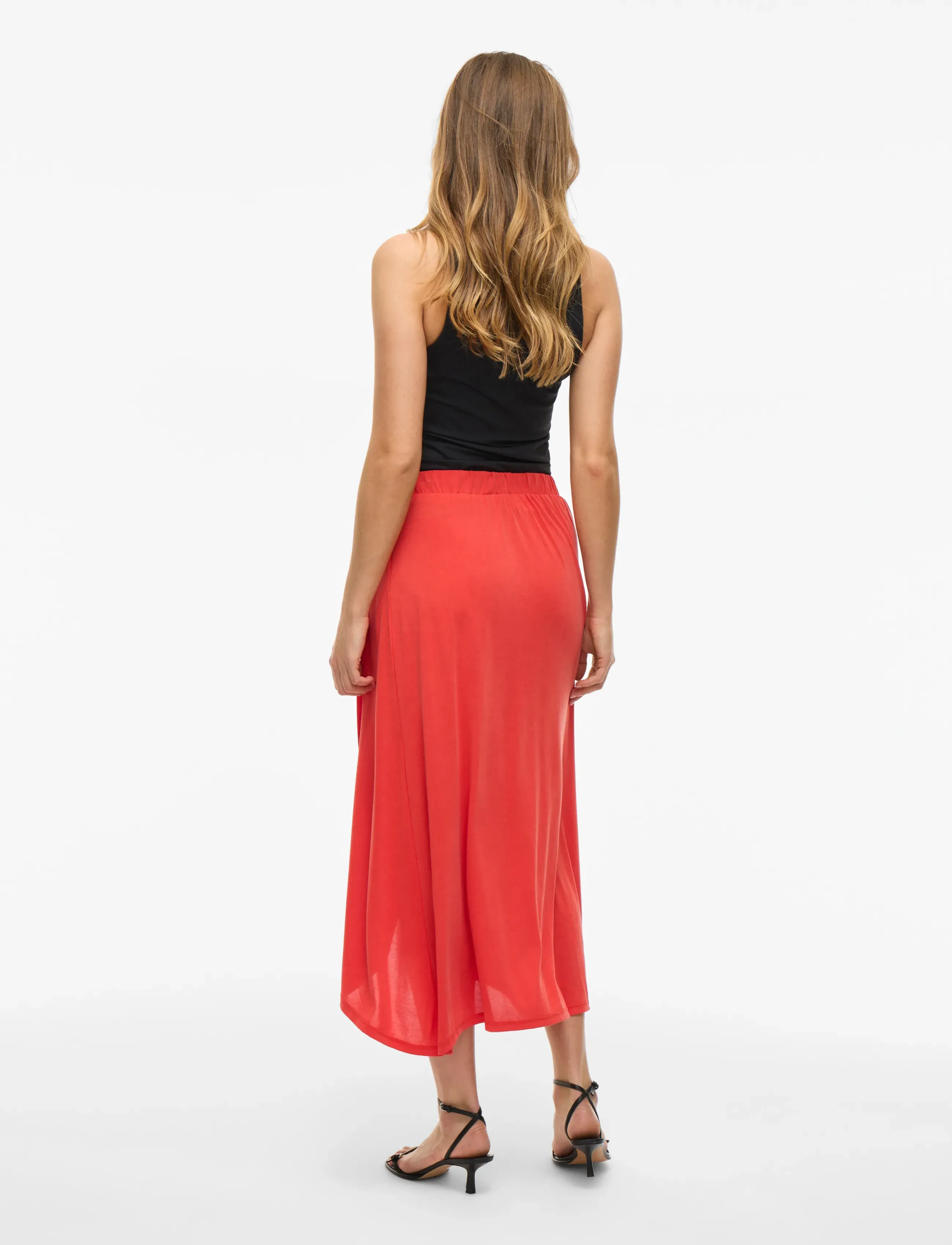 Vila - VIMODALA HW WRAP SKIRT - NOOS - maxi röcke - aurora red - 3