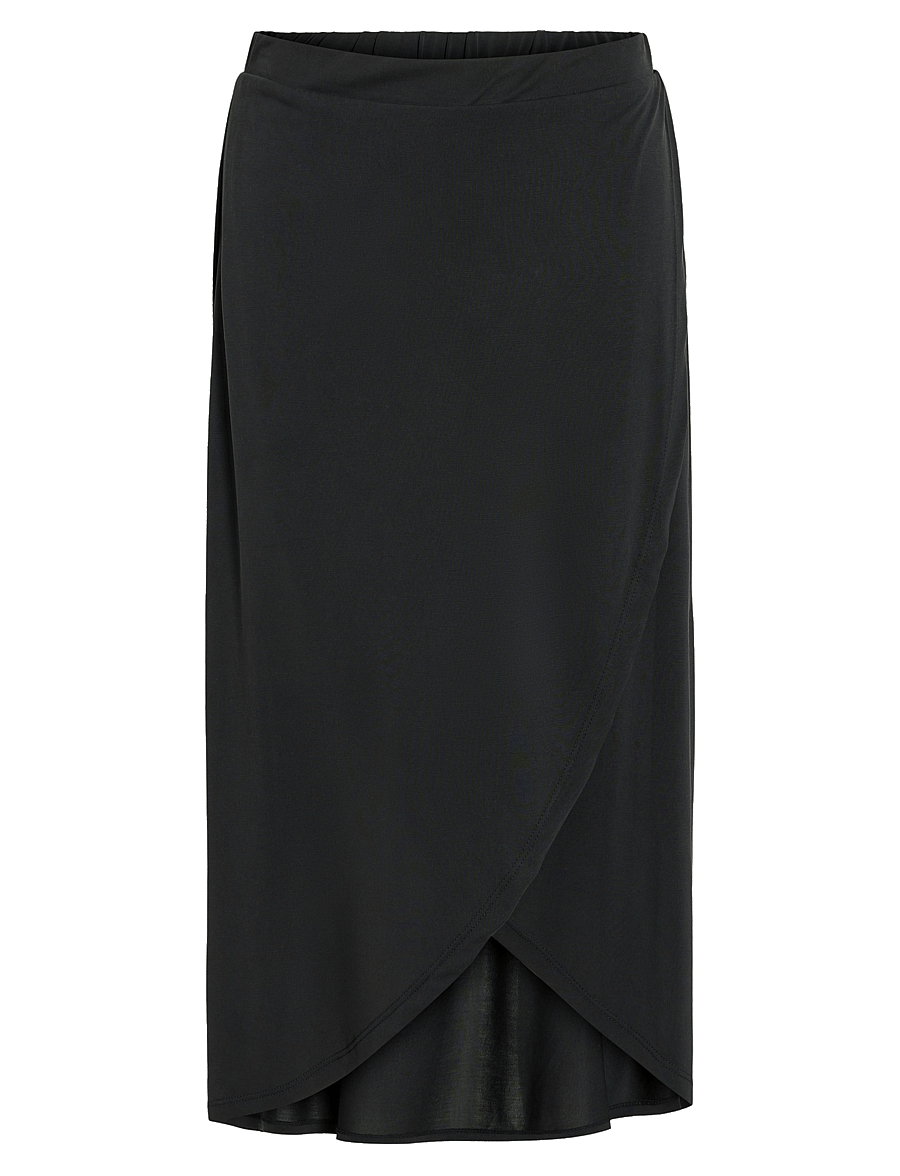 Vila - VIMODALA HW WRAP SKIRT - NOOS - maxi nederdele - black - 1