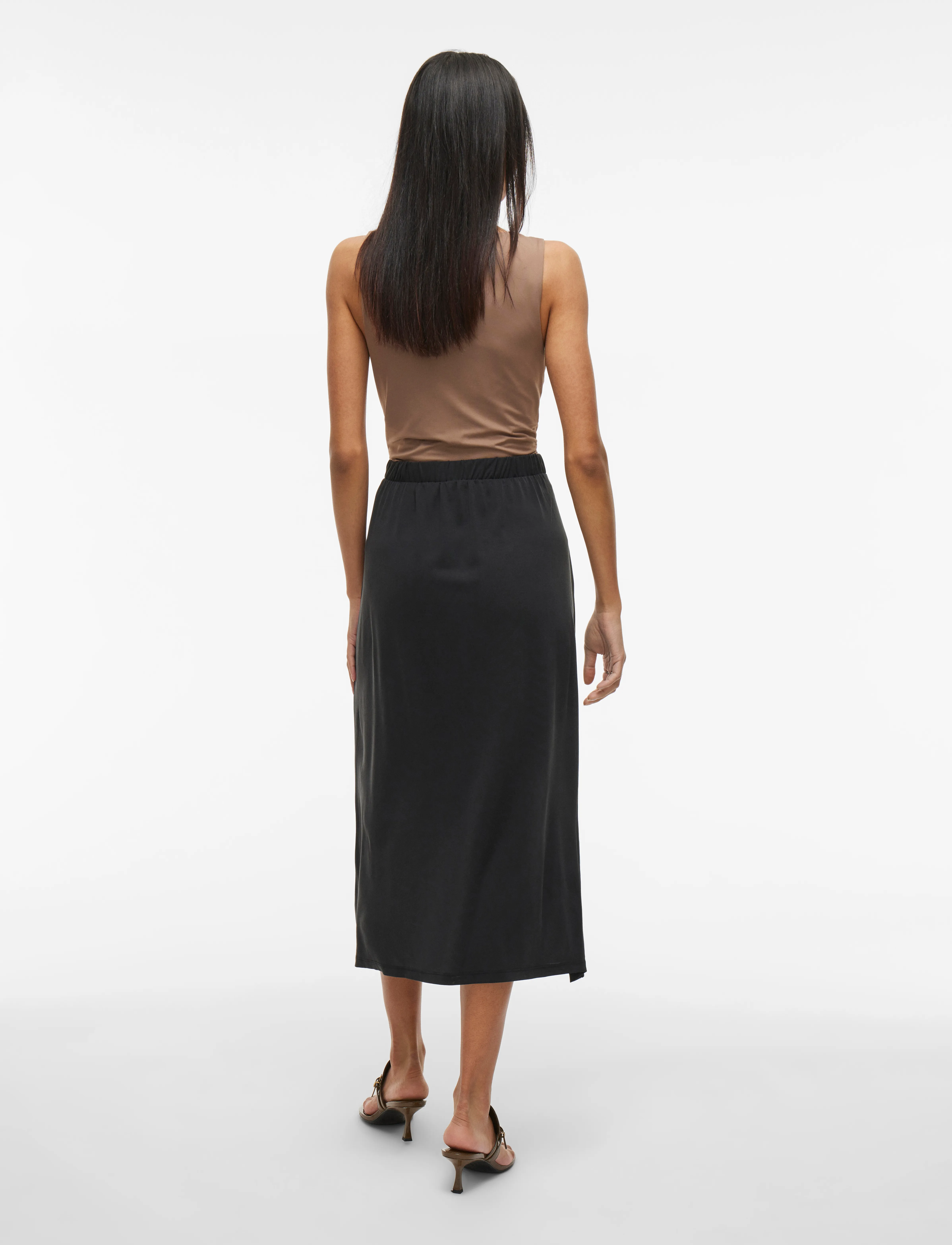 Vila - VIMODALA HW WRAP SKIRT - NOOS - maxi röcke - black - 3