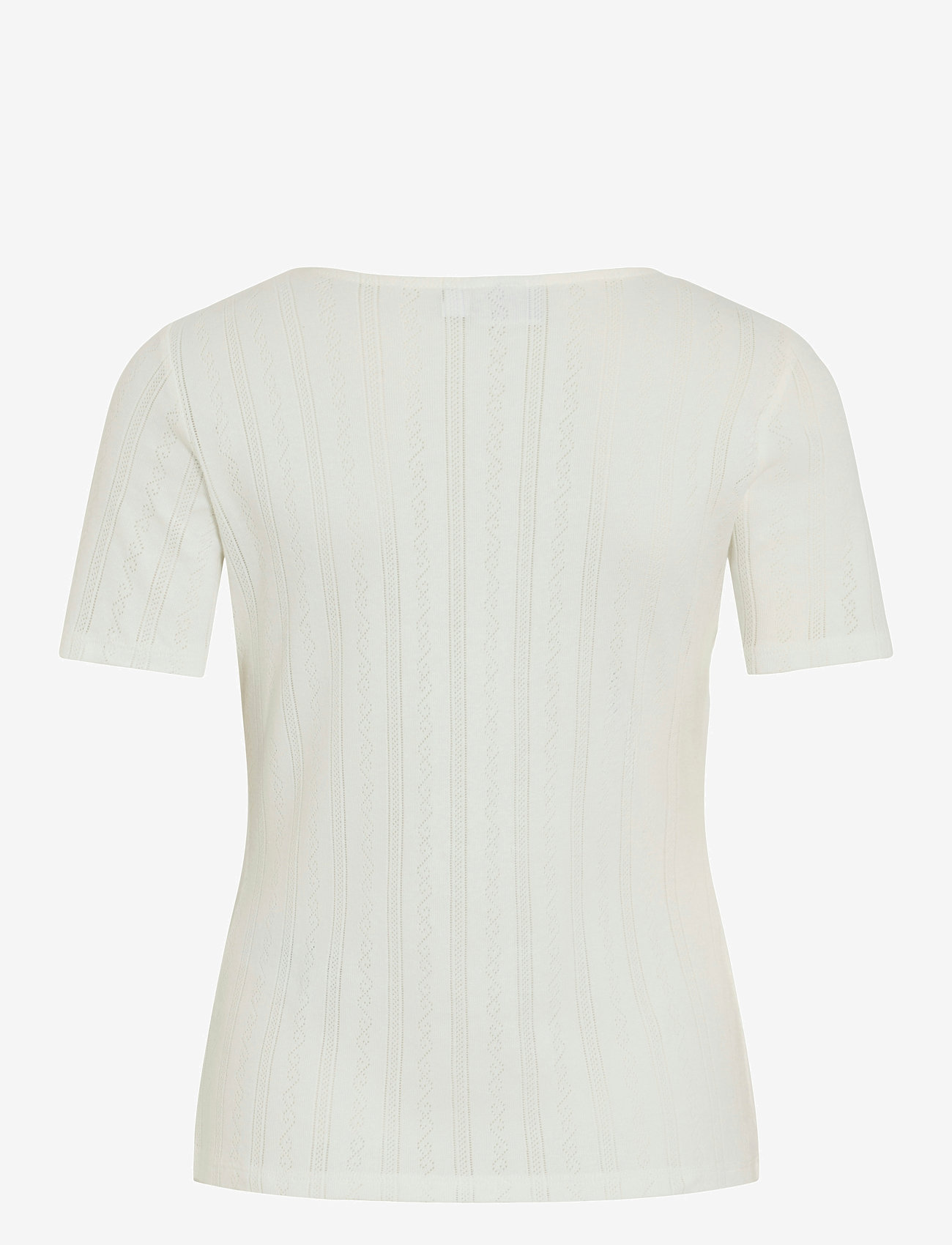 Vila - VIKASSIE S/S POINTELLE TOP - NOOS - t-shirts - snow white - 2