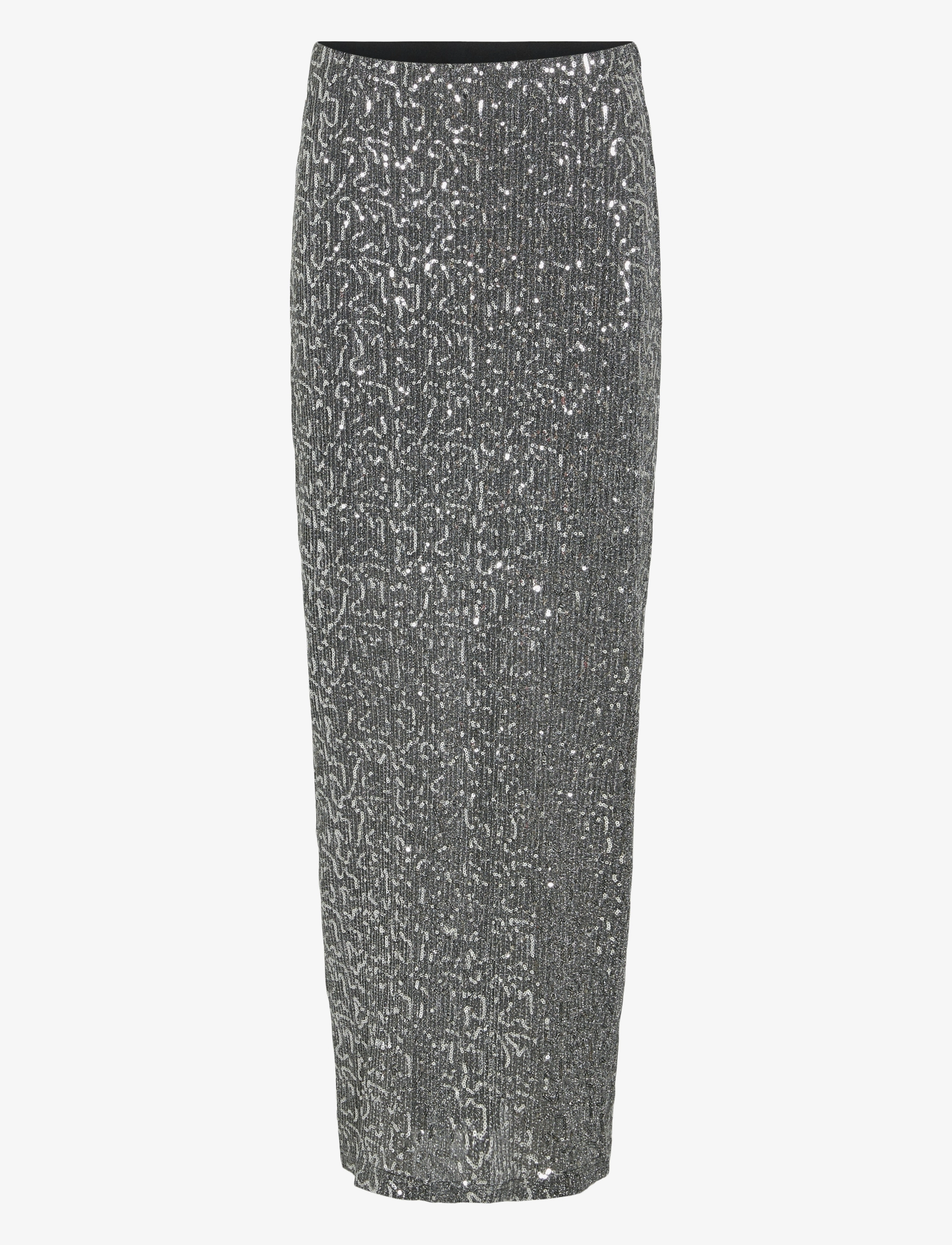 VILA Visanadu Hw Glitter Maxi Rock Silber - 34 - Damen