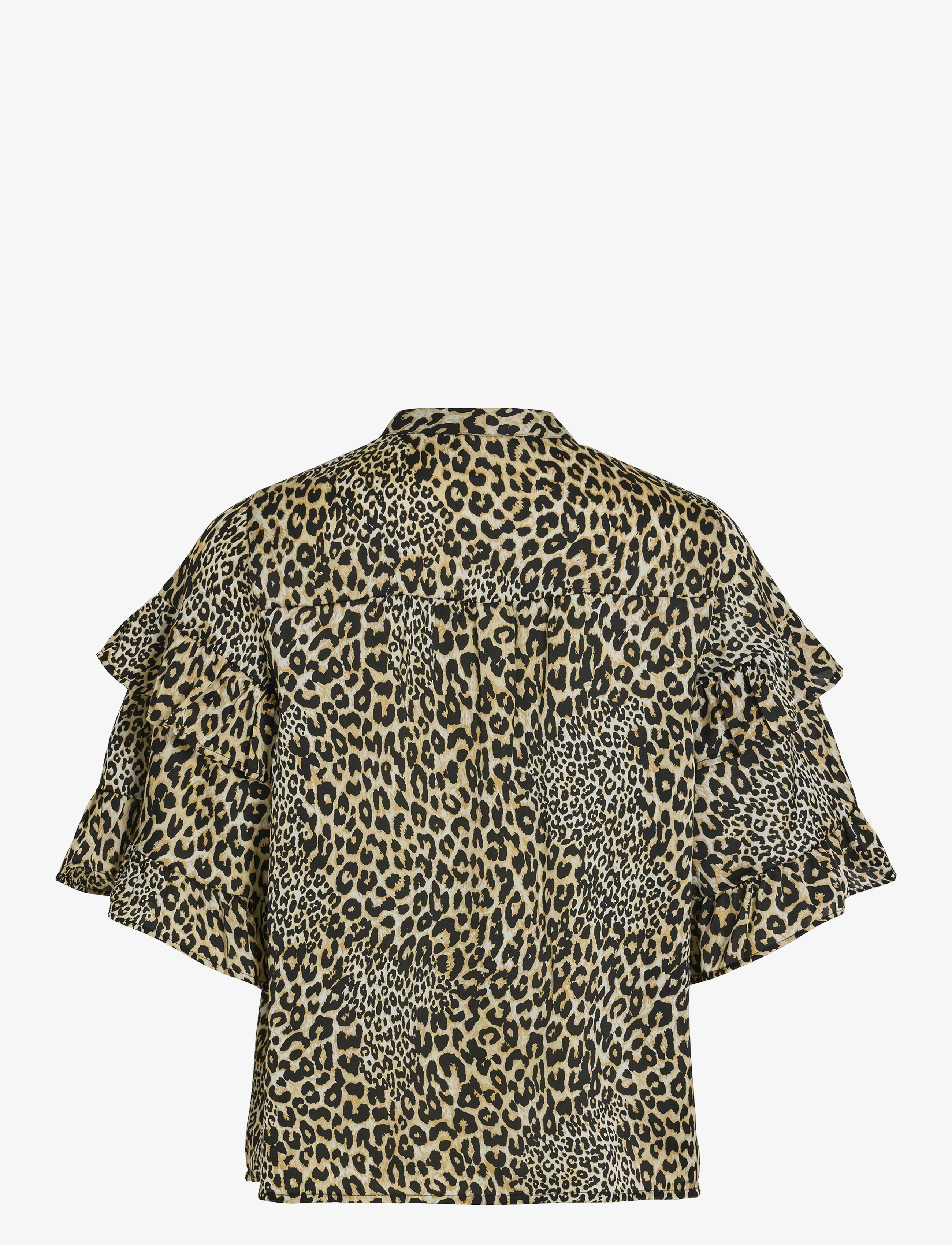 Vila - VIKAVAS 2/4 FRILL SHIRT - kortærmede bluser - nomad - 1