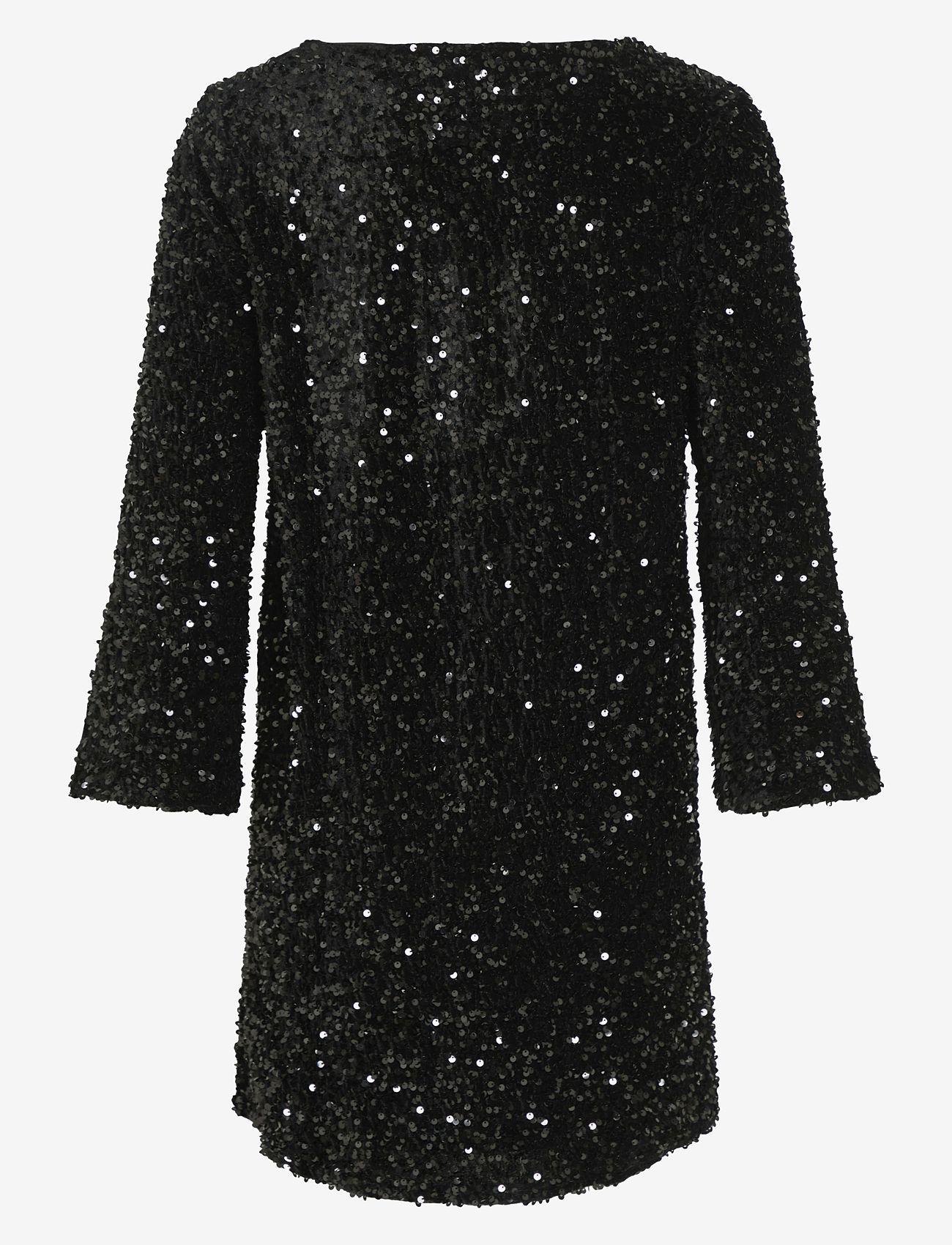 Vila - VIFAITH V-NECK L/S SEQUIN DRESS/VOL - sequin dresses - black beauty - 1
