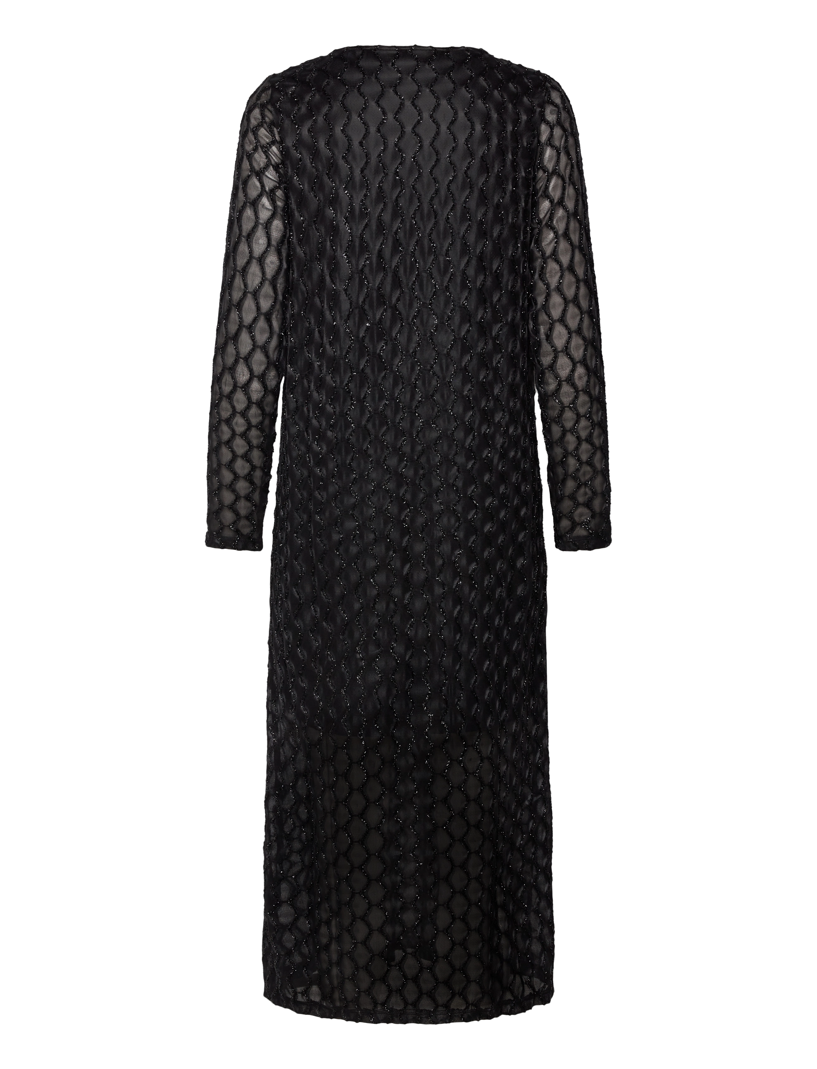Vila - VIZALMA V-NECK L/S MIDI DRESS/R - maxi dresses - black beauty - 2