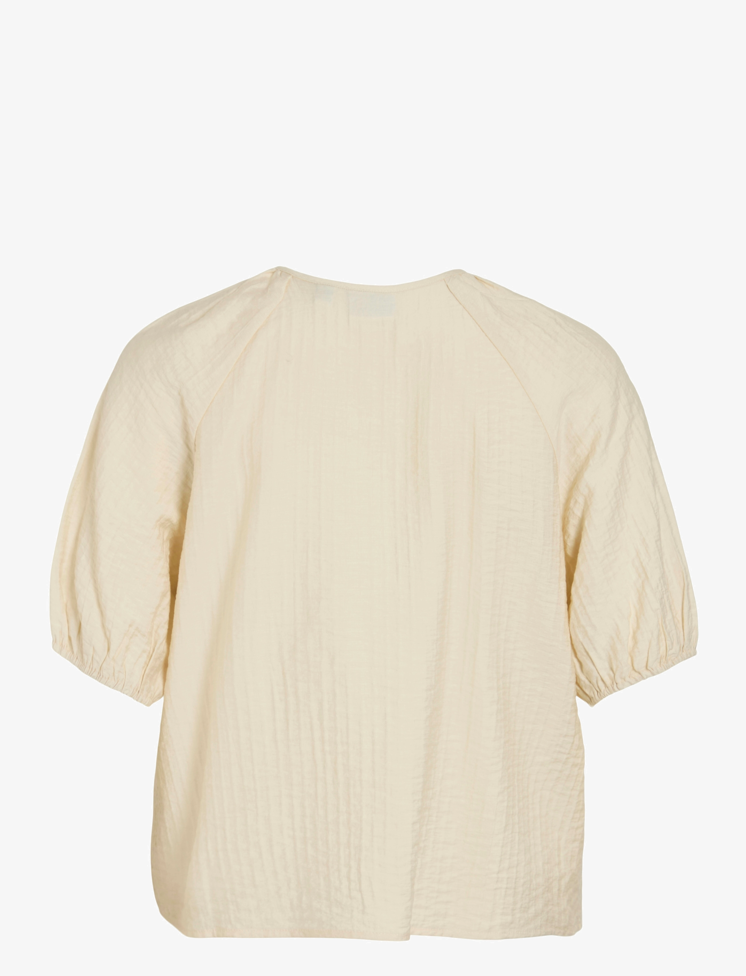 Vila - VICLO 2/4 V-NECK TOP - NOOS - kortærmede bluser - birch - 2