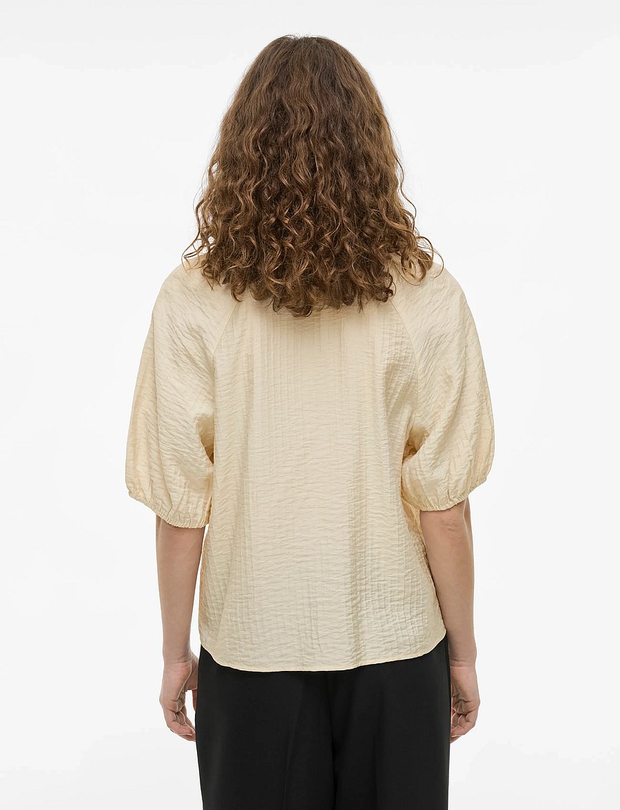 Vila - VICLO 2/4 V-NECK TOP - NOOS - lühikeste varrukatega pluusid - birch - 3