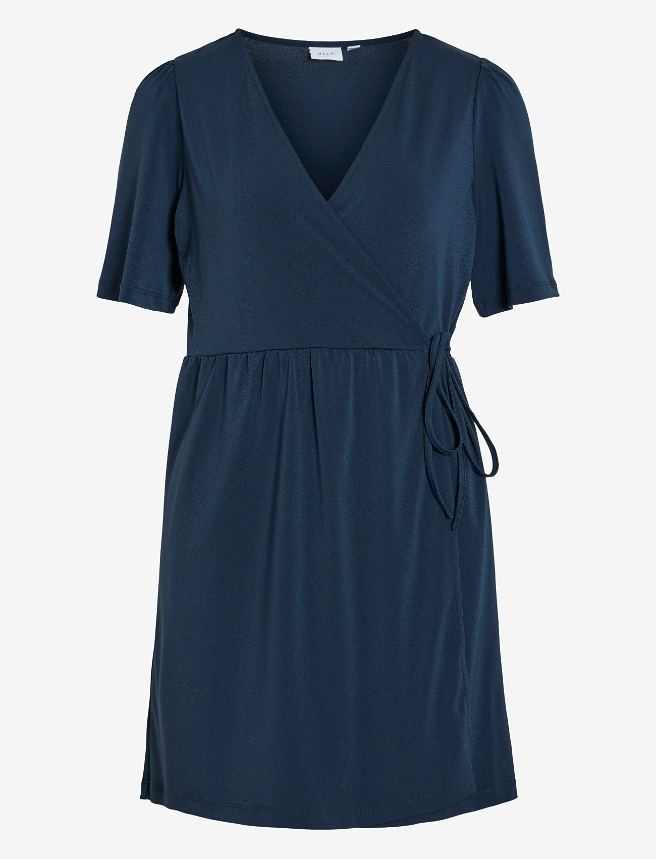 Vila - VINAYELI S/S SHORT WRAP DRESS - NOOS - sommerkjoler - navy blazer - 0
