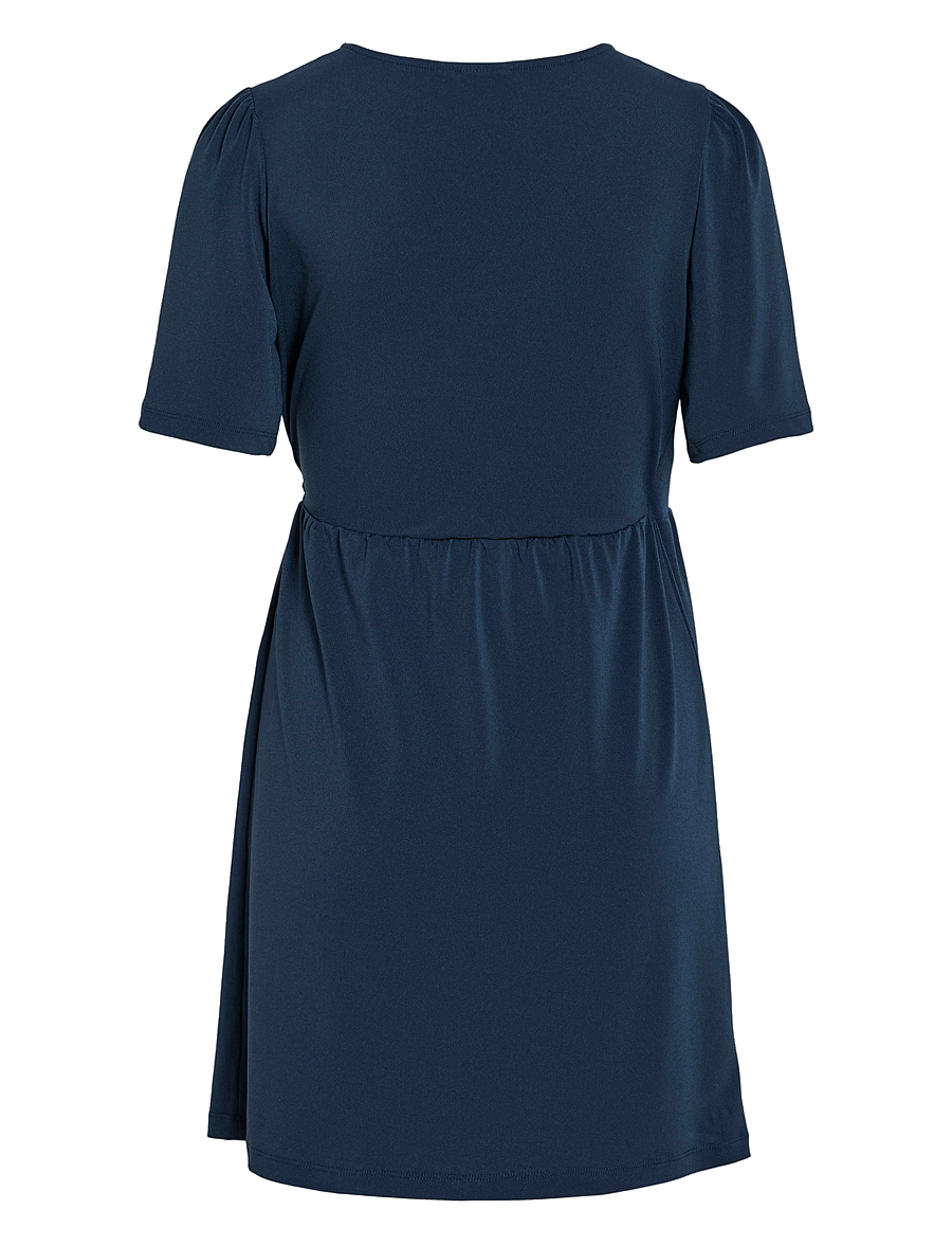 Vila - VINAYELI S/S SHORT WRAP DRESS - NOOS - kesämekot - navy blazer - 2
