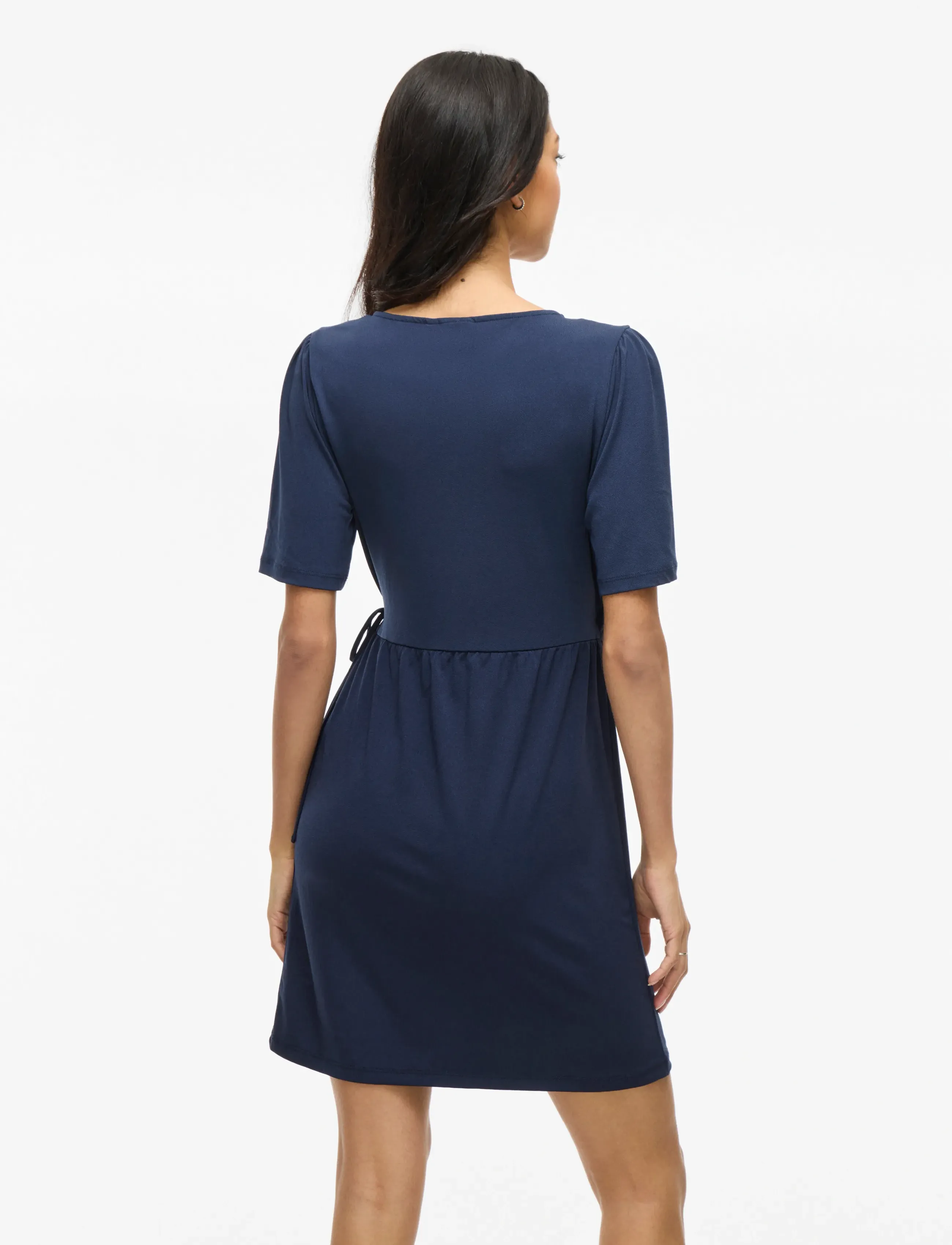 Vila - VINAYELI S/S SHORT WRAP DRESS - NOOS - kesämekot - navy blazer - 3