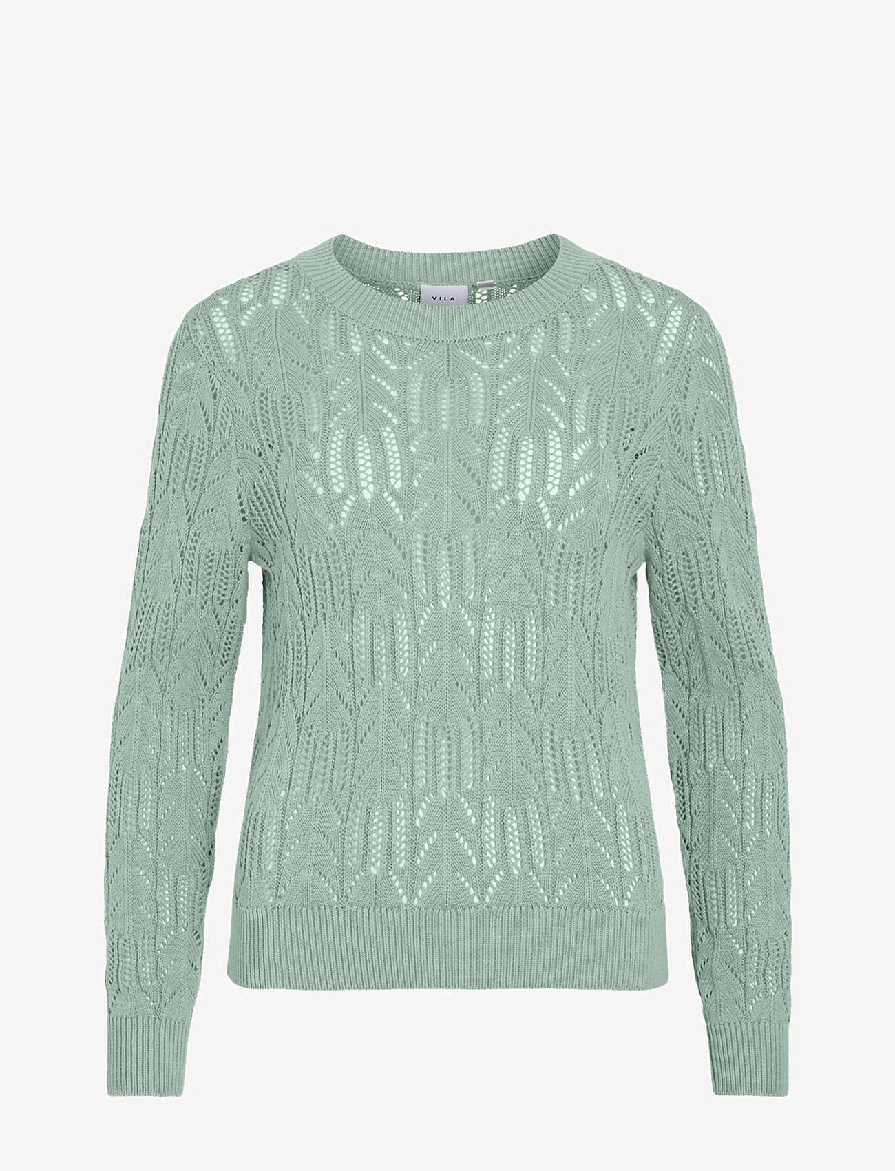 Vila - VICOTTI O-NECK L/S KNIT TOP - silt green - 1