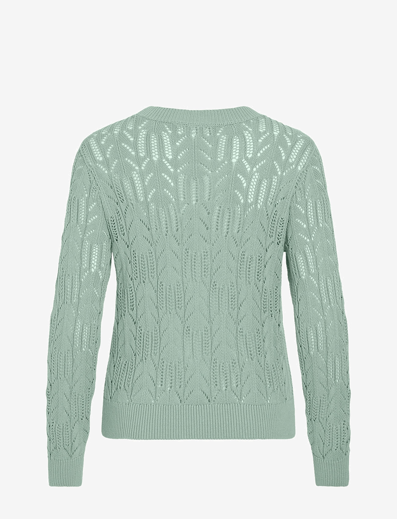 Vila - VICOTTI O-NECK L/S KNIT TOP - silt green - 2