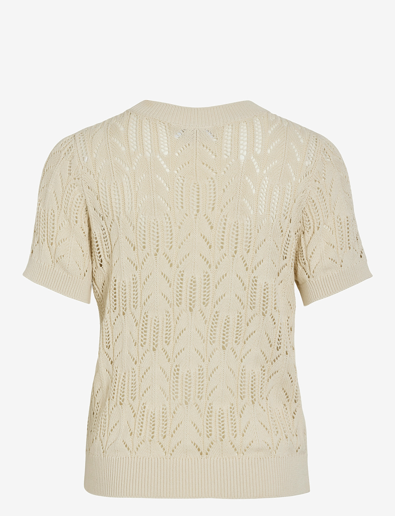 Vila - VICOTTI S/S O-NECK KNIT TOP - NOOS - jumpers - birch - 2