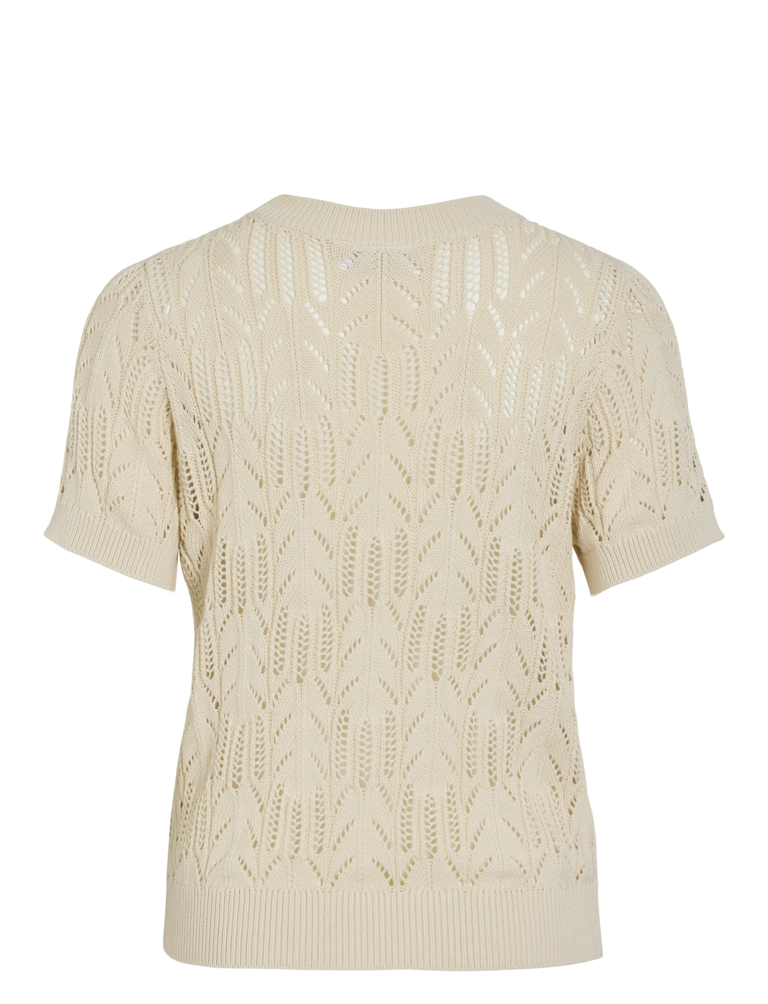 Vila - VICOTTI S/S O-NECK KNIT TOP - NOOS - pullover - birch - 2