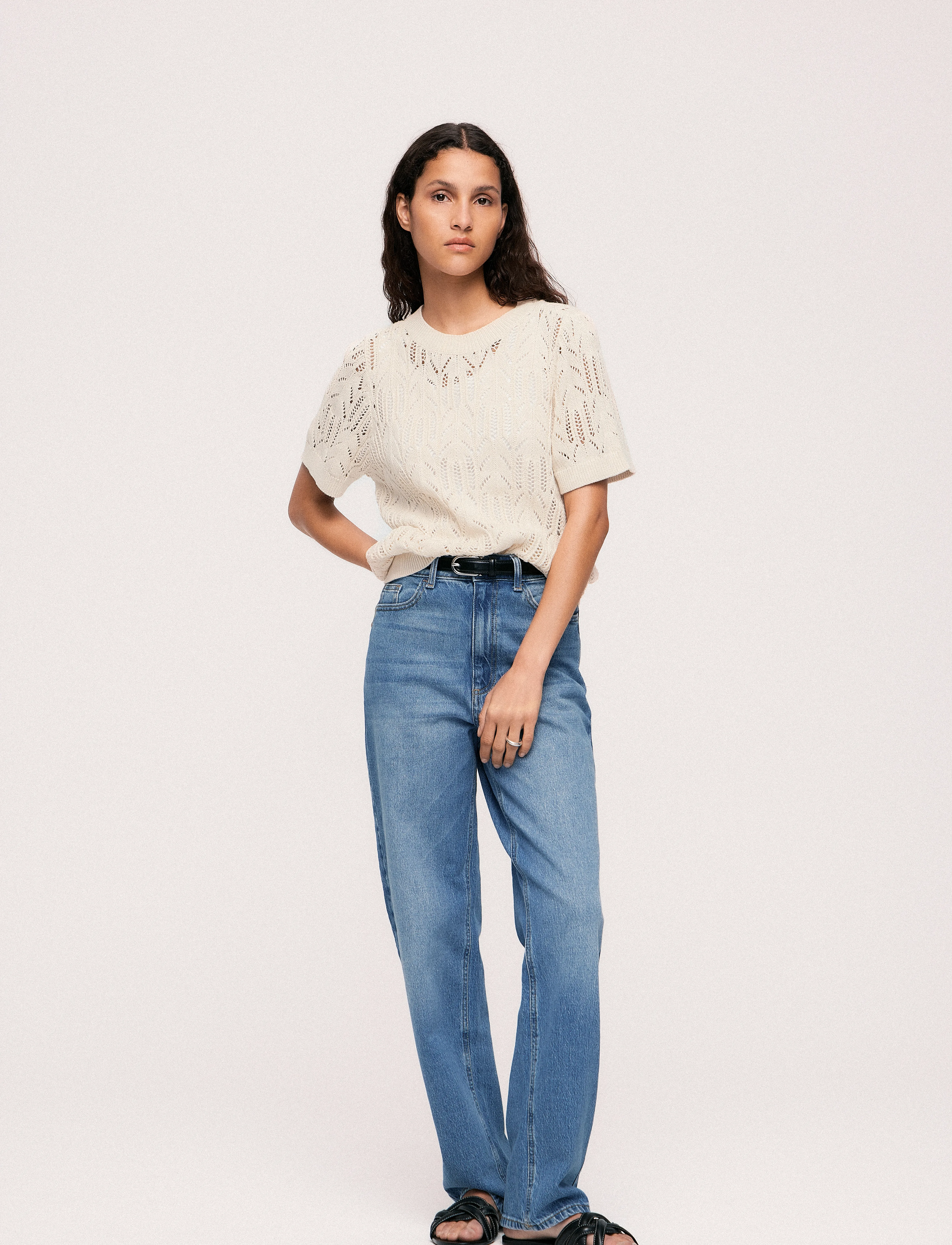 Vila - VICOTTI S/S O-NECK KNIT TOP - NOOS - pullover - birch - 4