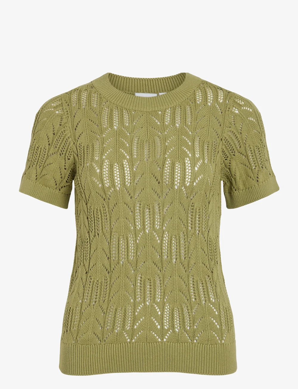 Vila - VICOTTI S/S O-NECK KNIT TOP - NOOS - striktrøjer - sage - 0