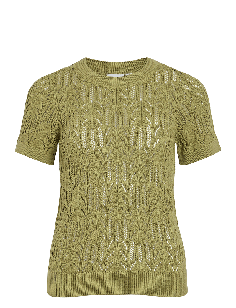 Vila - VICOTTI S/S O-NECK KNIT TOP - NOOS - pullover - sage - 0