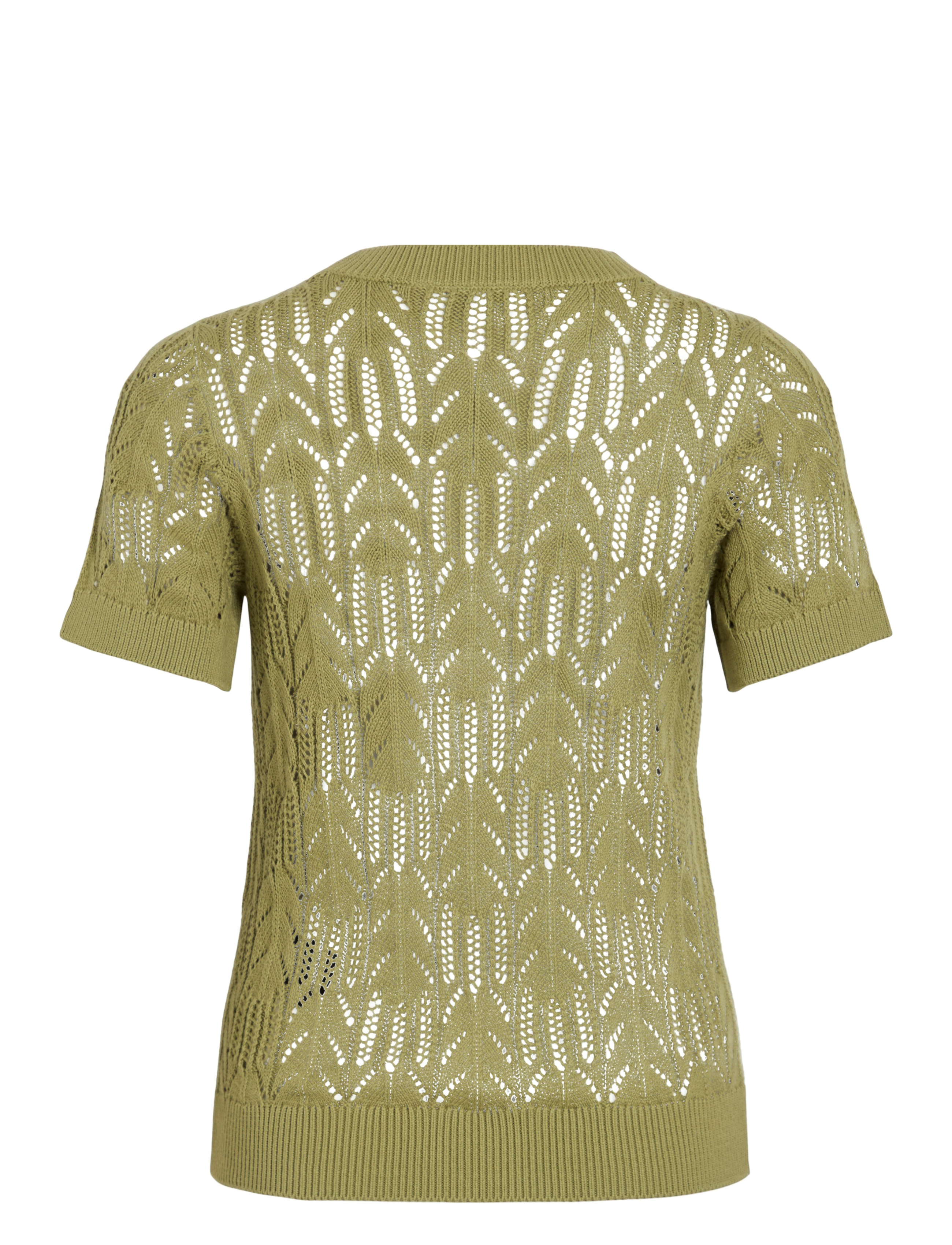 Vila - VICOTTI S/S O-NECK KNIT TOP - NOOS - striktrøjer - sage - 2