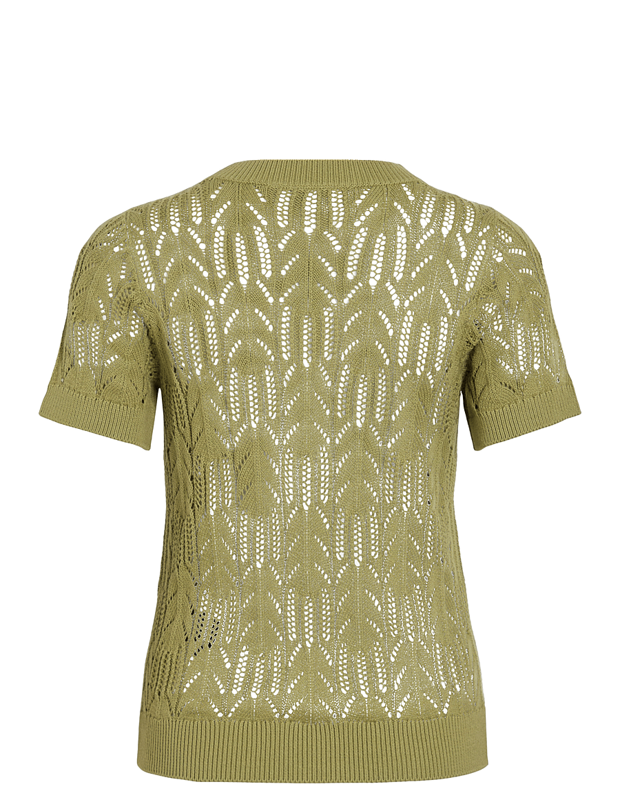 Vila - VICOTTI S/S O-NECK KNIT TOP - NOOS - striktrøjer - sage - 2
