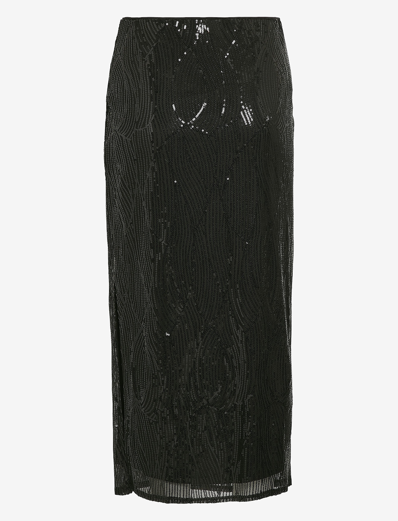 Vila - VIZIKKI MIDI SEQUIN SKIRT/DC - paillet nederdele - black beauty - 1