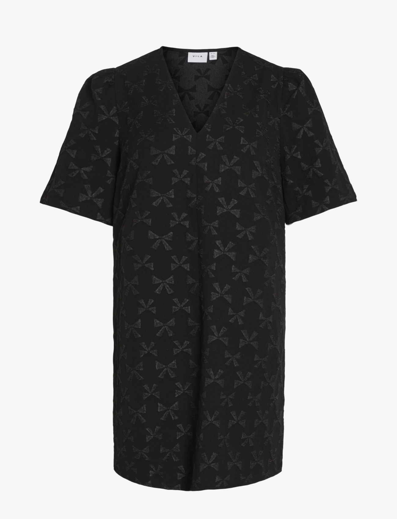 Vila VINANNA 2/4 SLEEVE DRESS - Festkjoler - BLACK / black