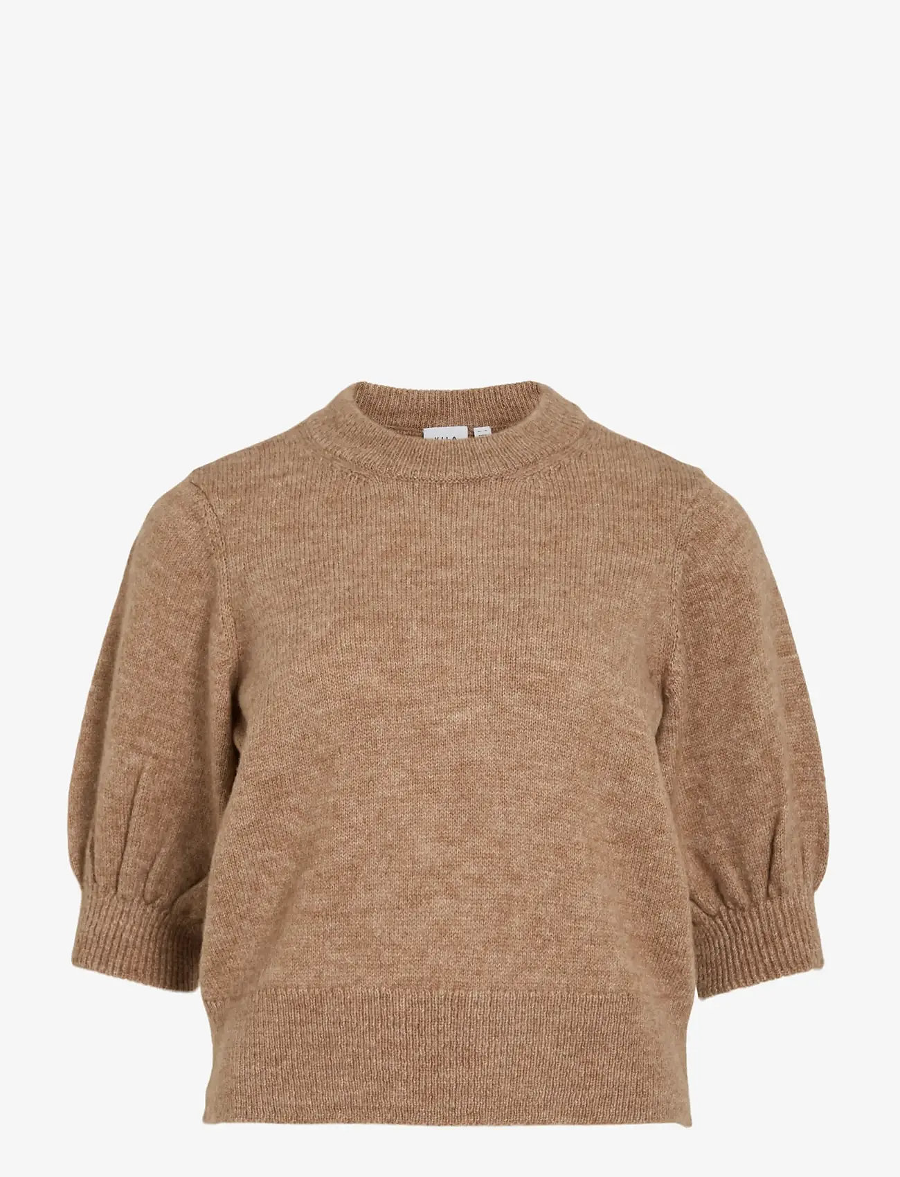 Vila - VIBIOLA 3/4 SLEEVE KNIT TOP #6 - pullover - toasted coconut - 0