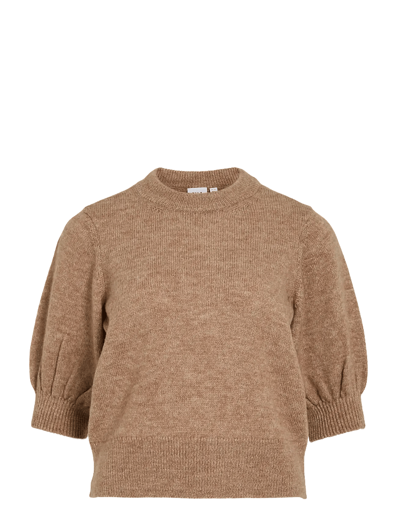 Vila - VIBIOLA 3/4 SLEEVE KNIT TOP #6 - pullover - toasted coconut - 0