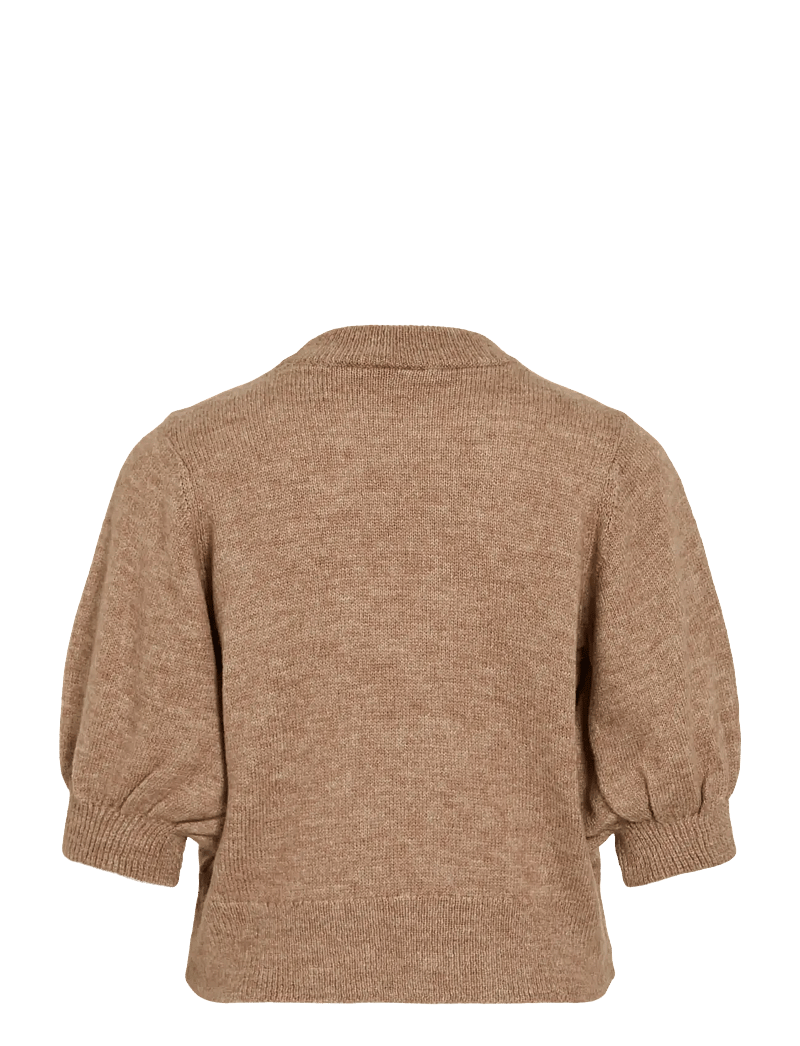 Vila - VIBIOLA 3/4 SLEEVE KNIT TOP #6 - pullover - toasted coconut - 1