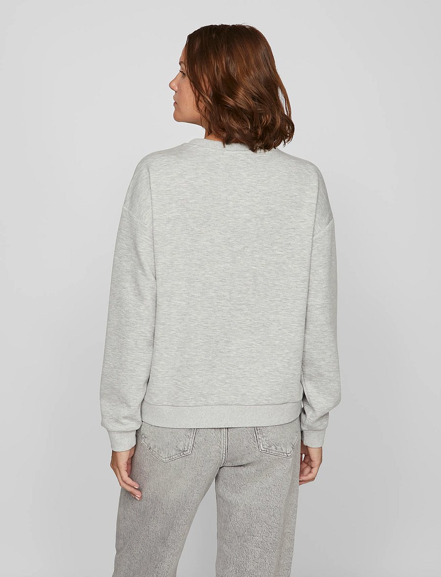Vila - VISANDY L/S SWEAT TOP - NOOS - everyday style - light grey melange - 3