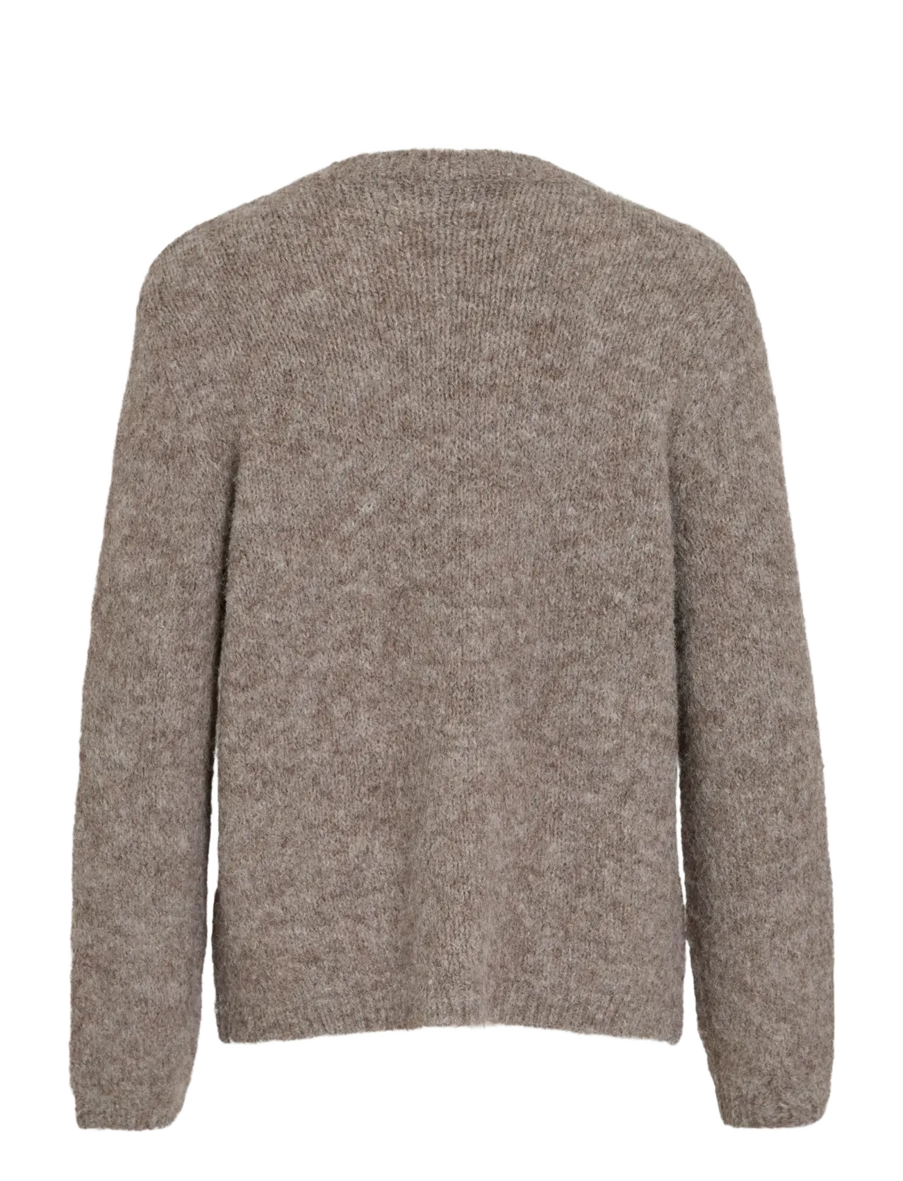 Vila - VIBOWS L/S KNIT CARDIGAN/LN - gilets - dark natural melange - 2