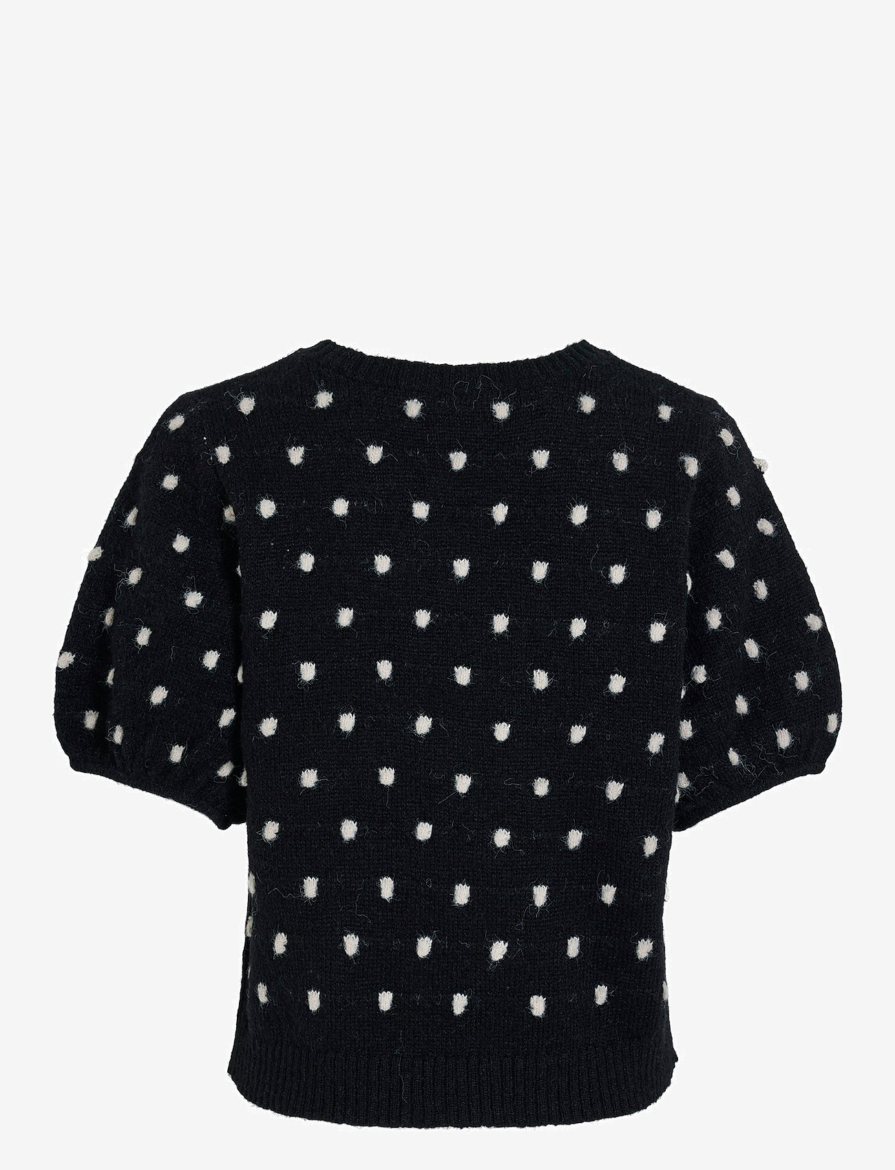 Vila - VIDOTTIE 2/4 SLEEVE KNIT TOP - stickade tröjor - black beauty - 1