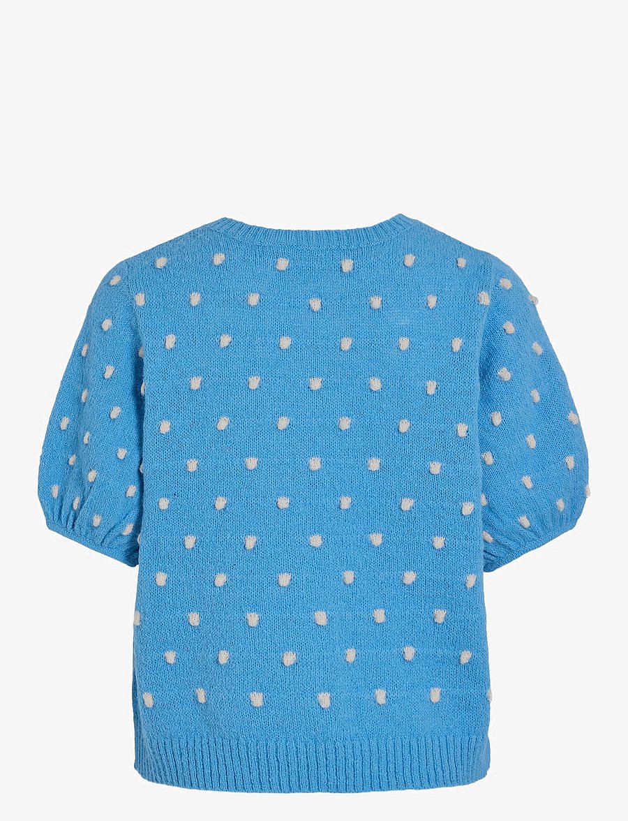 Vila - VIDOTTIE 2/4 SLEEVE KNIT TOP - striktrøjer - blissful blue - 2