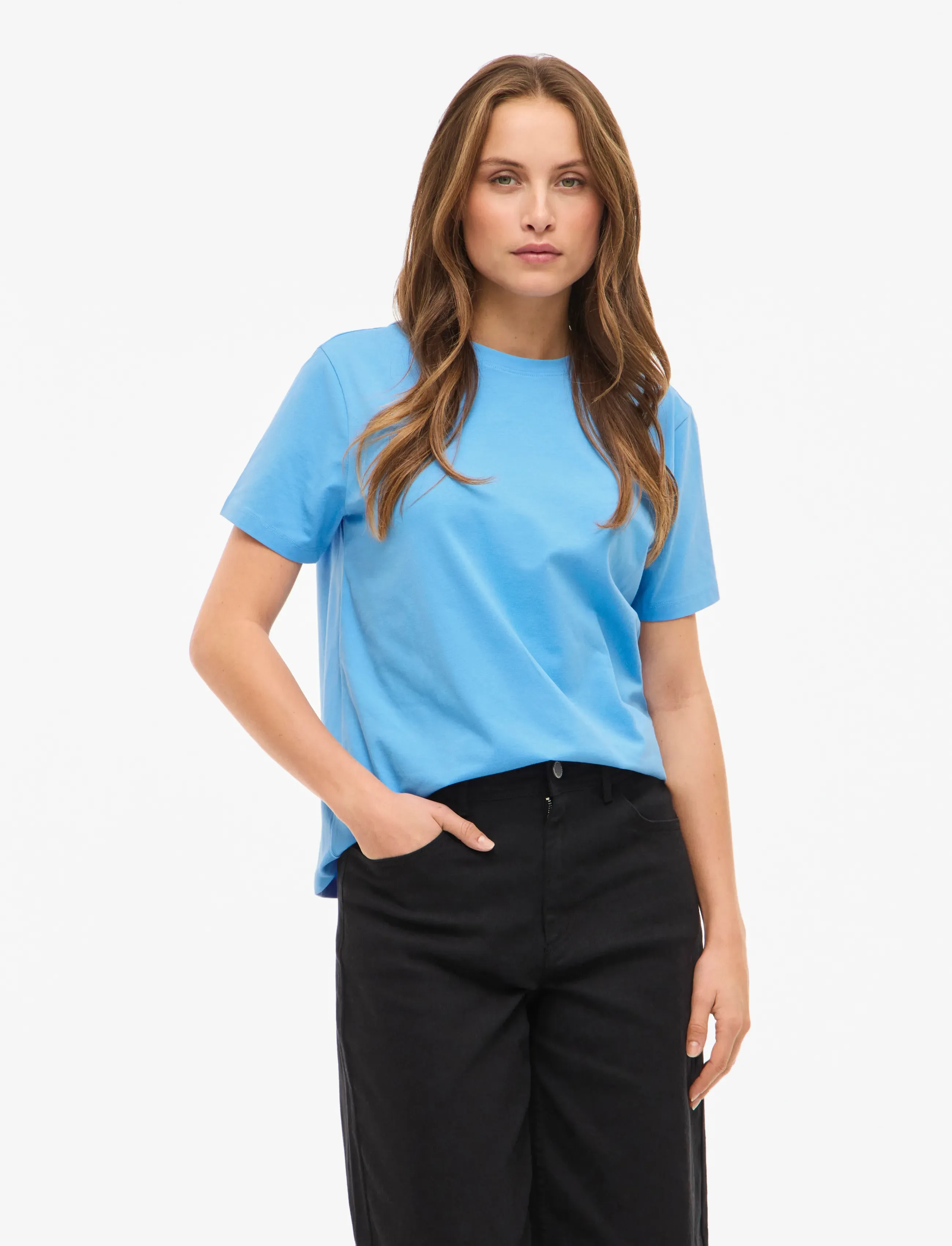 Vila Vinora S/S T-Shirt - Noos, XXL, Blue, T-Shirts & Toppe > Kortærmede, Dame