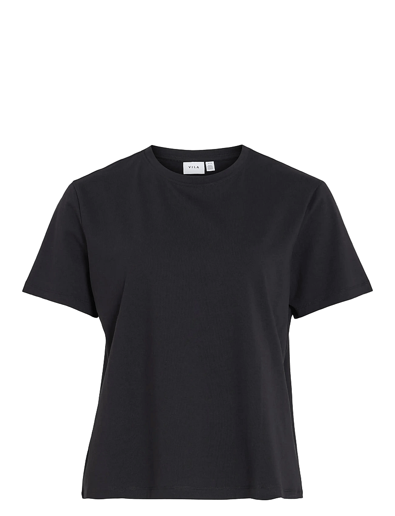 Vila - VINORA S/S T-SHIRT - NOOS - t-shirts - black beauty - 1