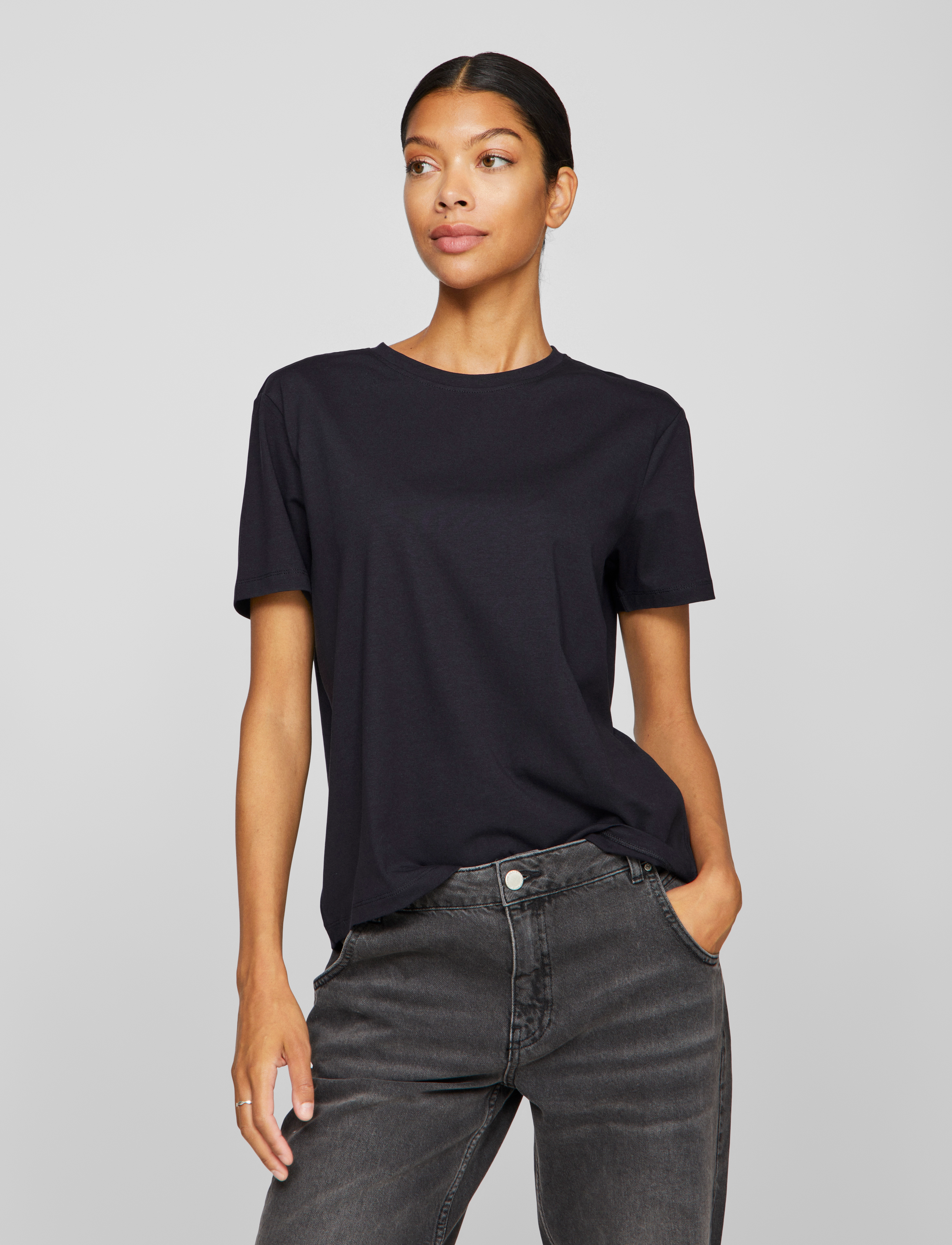 Vila Vinora S/S T-Shirt - Noos, XS, Black, T-Shirts & Toppe > Kortærmede, Dame