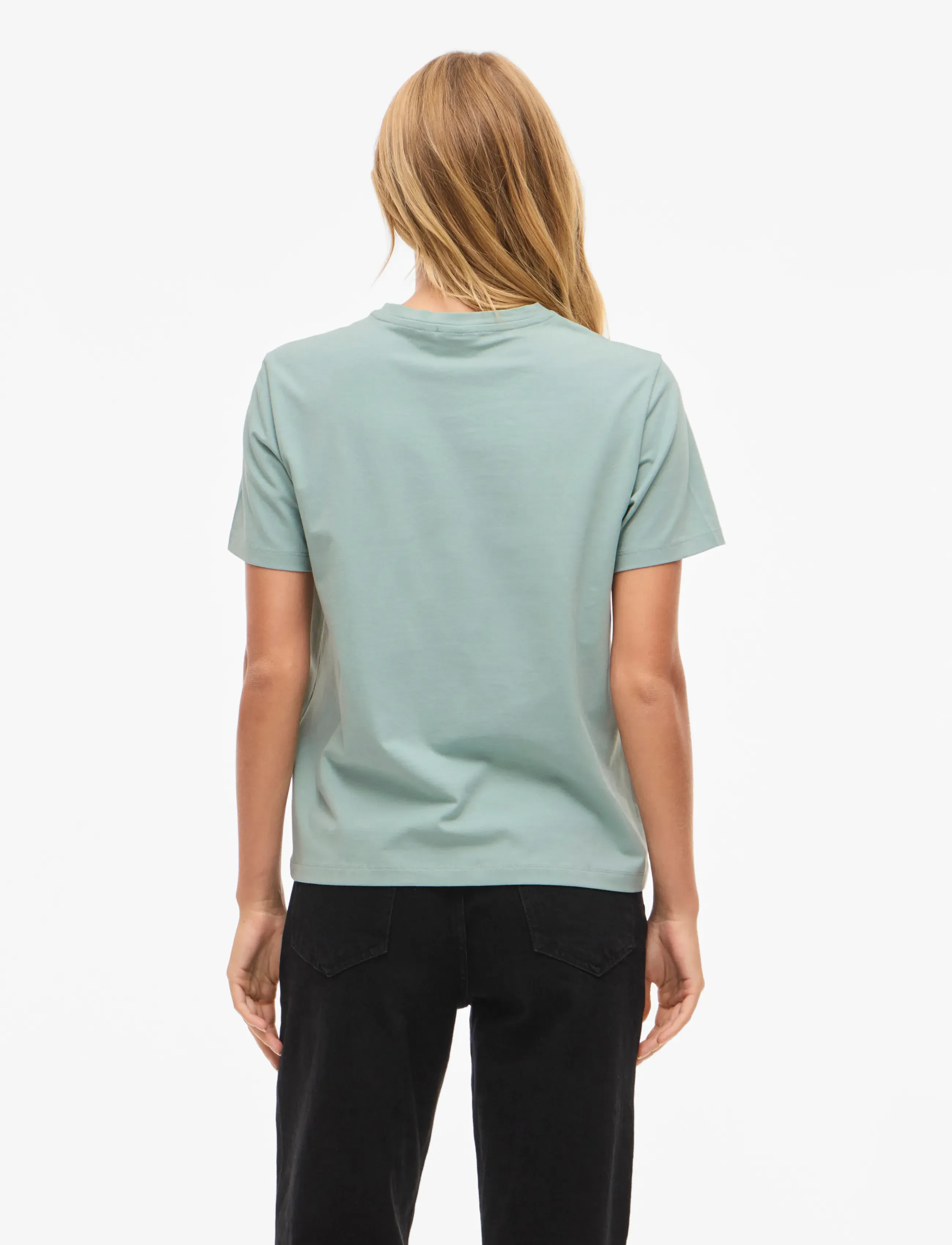Vila - VINORA S/S T-SHIRT - NOOS - t-shirts - blue surf - 3
