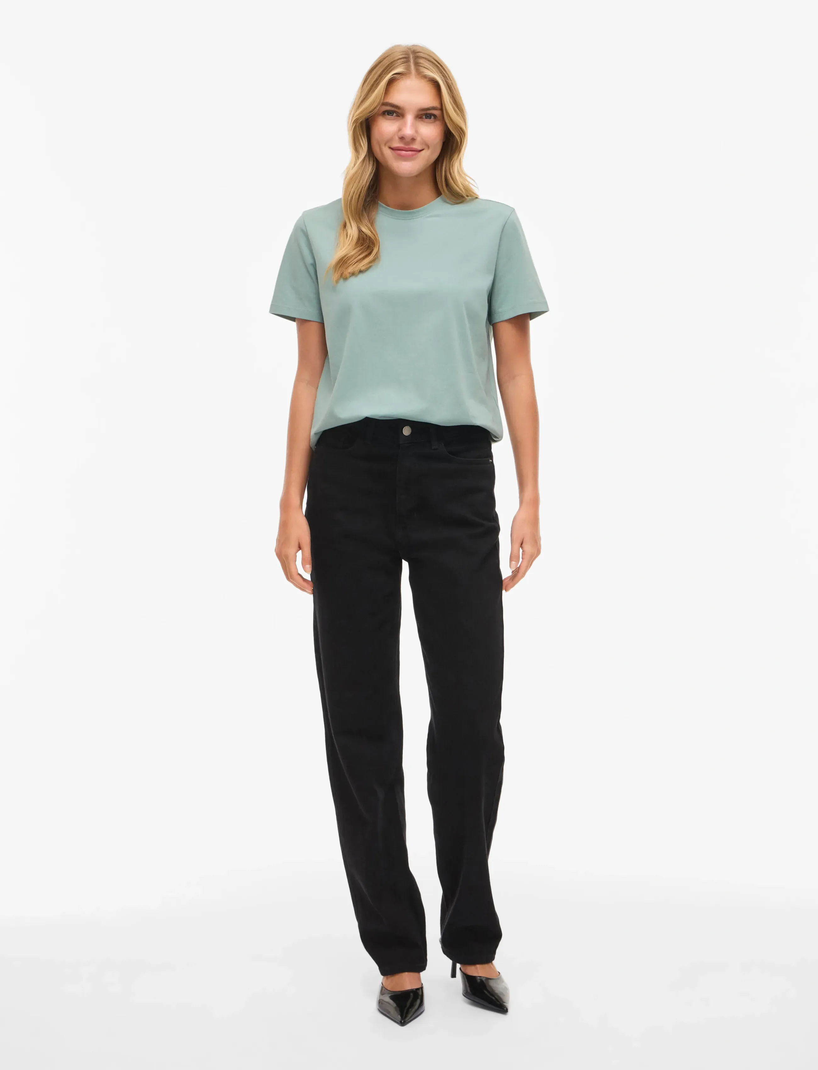Vila - VINORA S/S T-SHIRT - NOOS - t-shirts - blue surf - 4