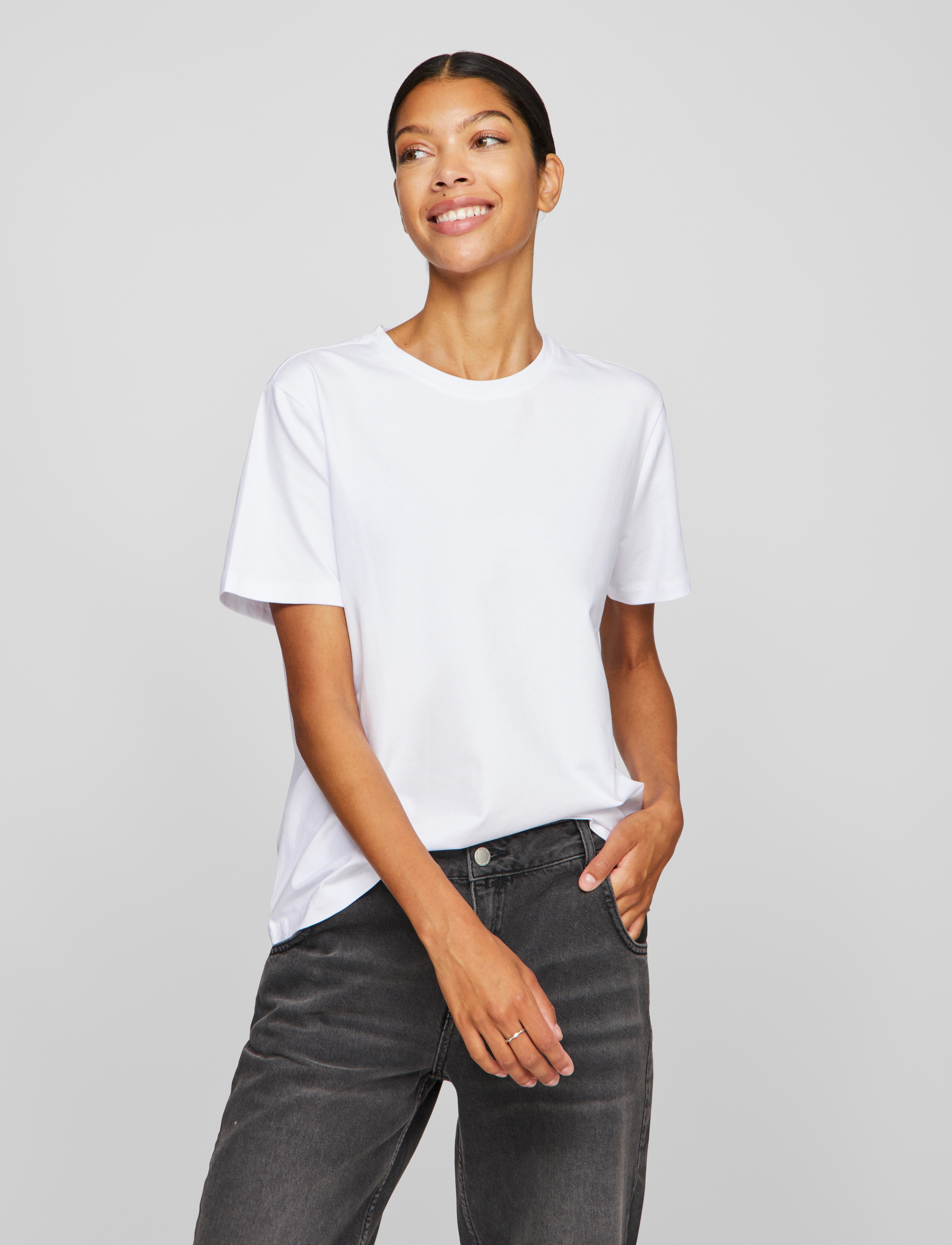 Vila Vinora S/S T-Shirt - Noos, XL, White, T-Shirts & Toppe > Kortærmede, Dame