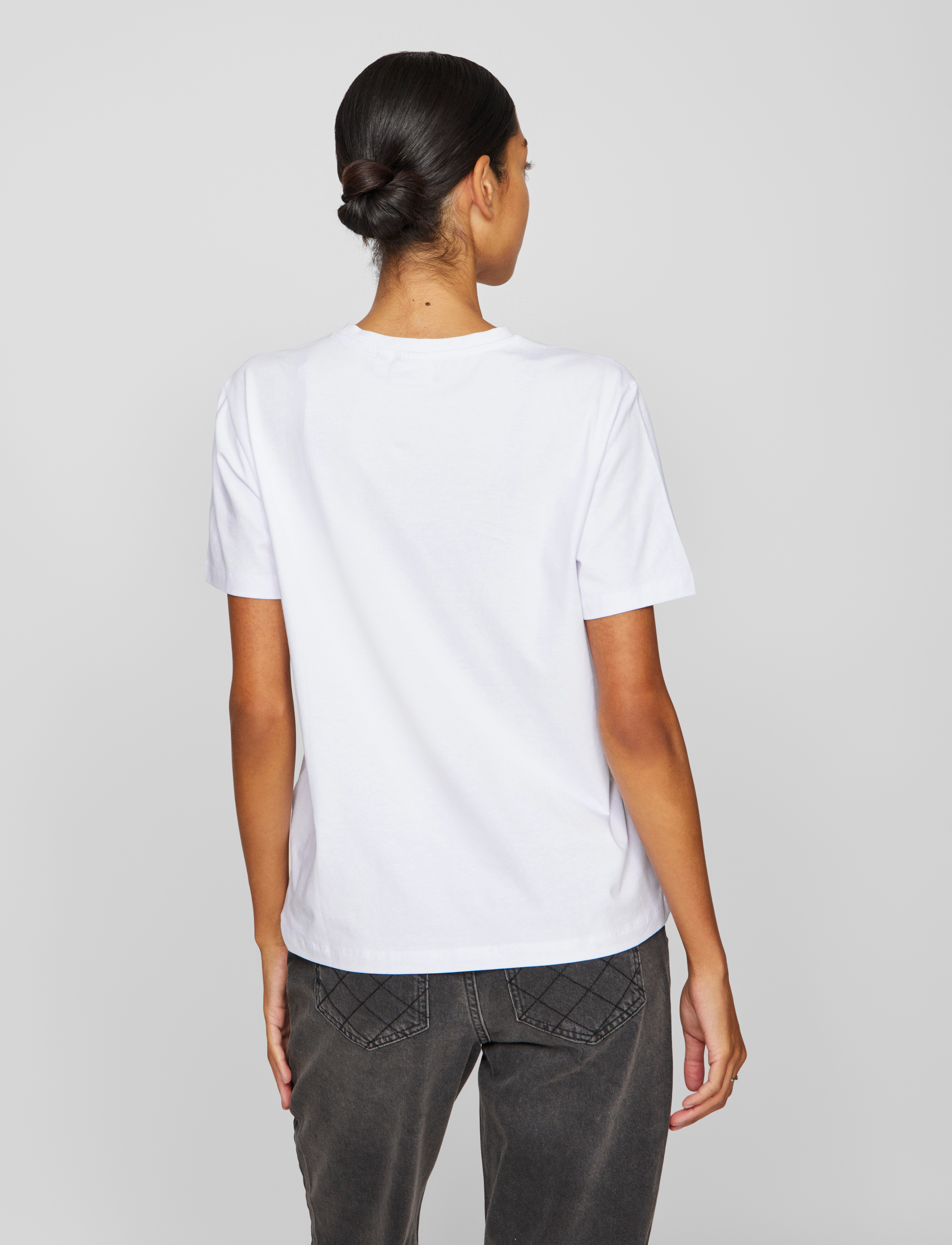 Vila - VINORA S/S T-SHIRT - NOOS - t-särgid - bright white - 3