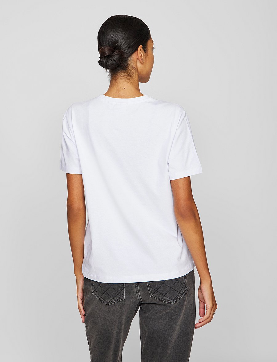 Vila - VINORA S/S T-SHIRT - NOOS - t-särgid - bright white - 3