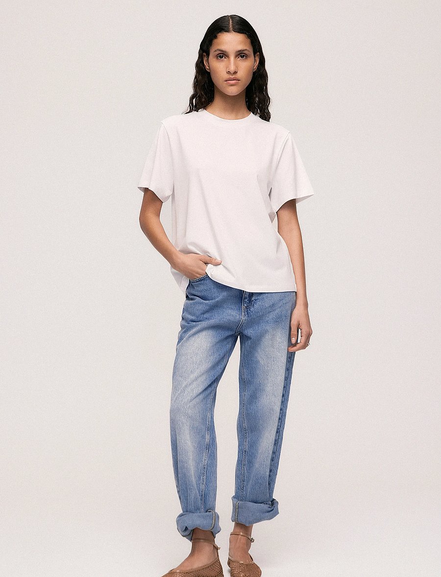 Vila - VINORA S/S T-SHIRT - NOOS - t-särgid - bright white - 4