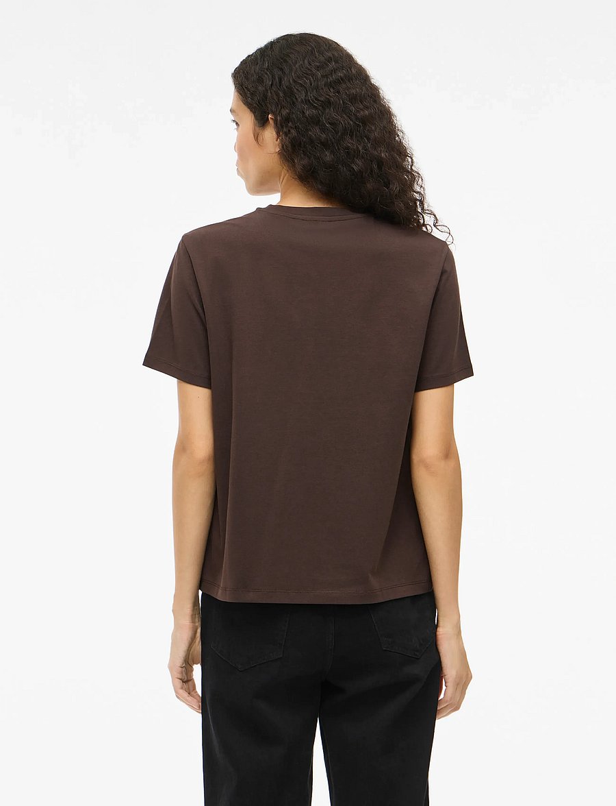 Vila - VINORA S/S T-SHIRT - NOOS - t-särgid - coffee bean - 3