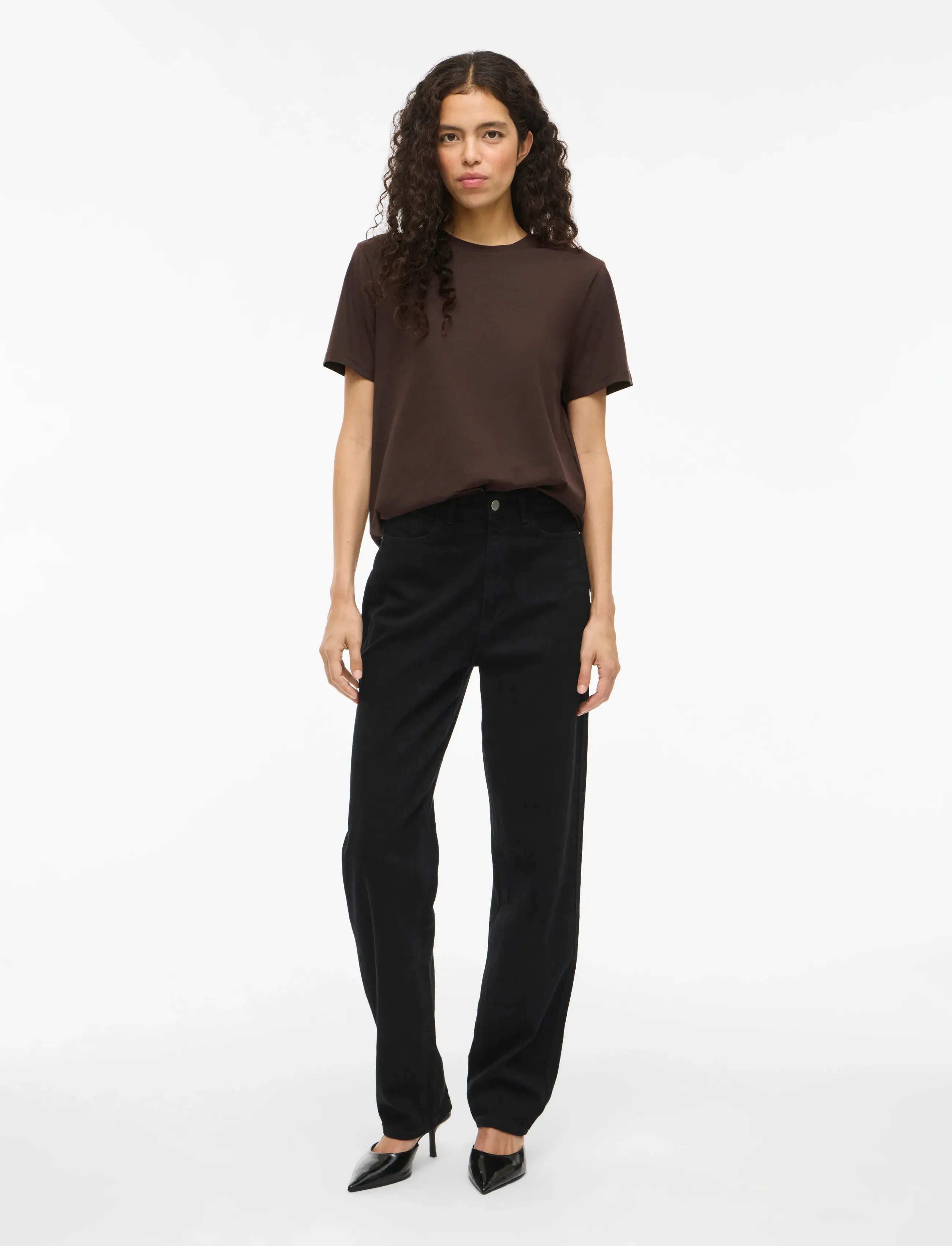 Vila - VINORA S/S T-SHIRT - NOOS - t-shirts - coffee bean - 4