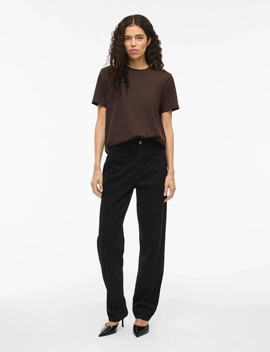 Vila - VINORA S/S T-SHIRT - NOOS - t-särgid - coffee bean - 4