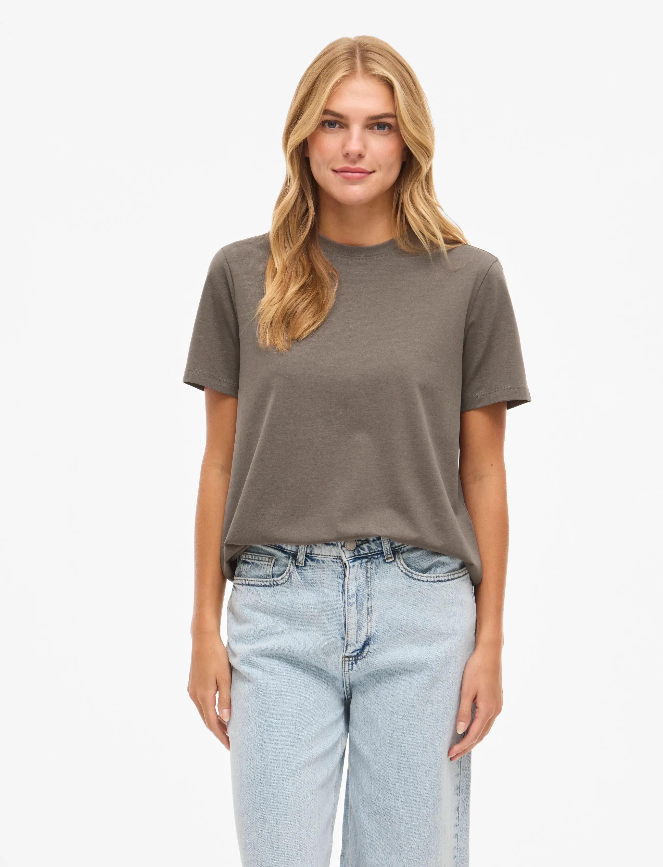 Vila Vinora S/S T-Shirt - Noos, XL, Brown, T-Shirts & Toppe > Kortærmede, Dame